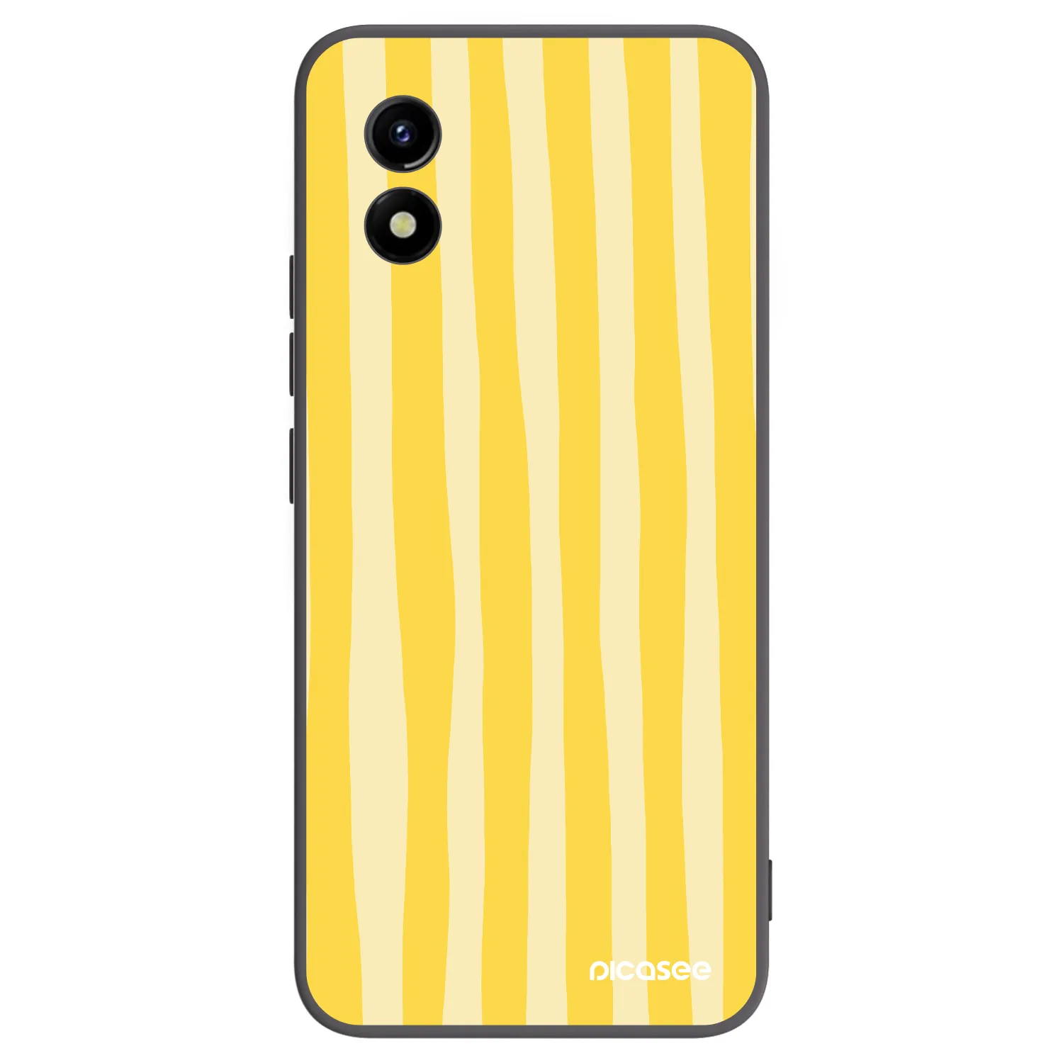 Picasee silikonski črni ovitek za Vivo Y01 - Lines lemon