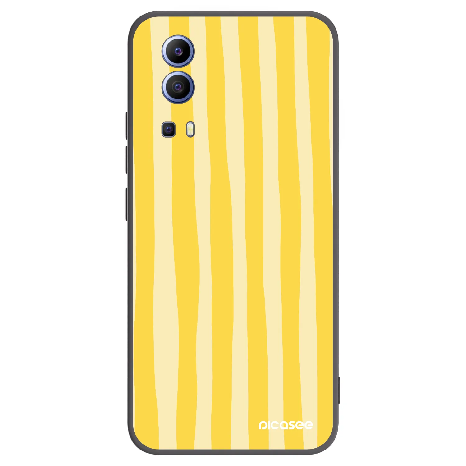 Picasee silikonski črni ovitek za Vivo Y52 5G - Lines lemon