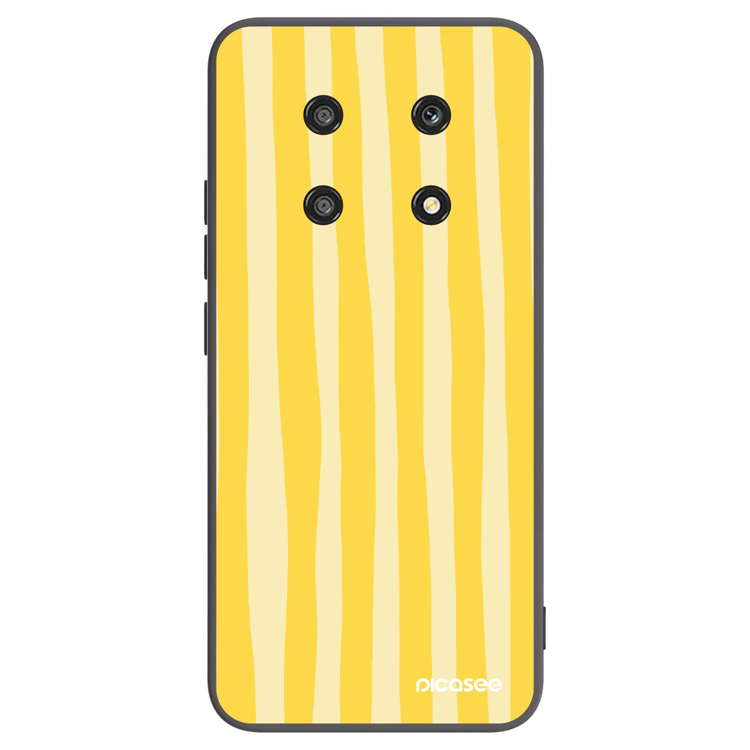 Picasee silikonski črni ovitek za Honor Magic4 Lite 5G - Lines lemon