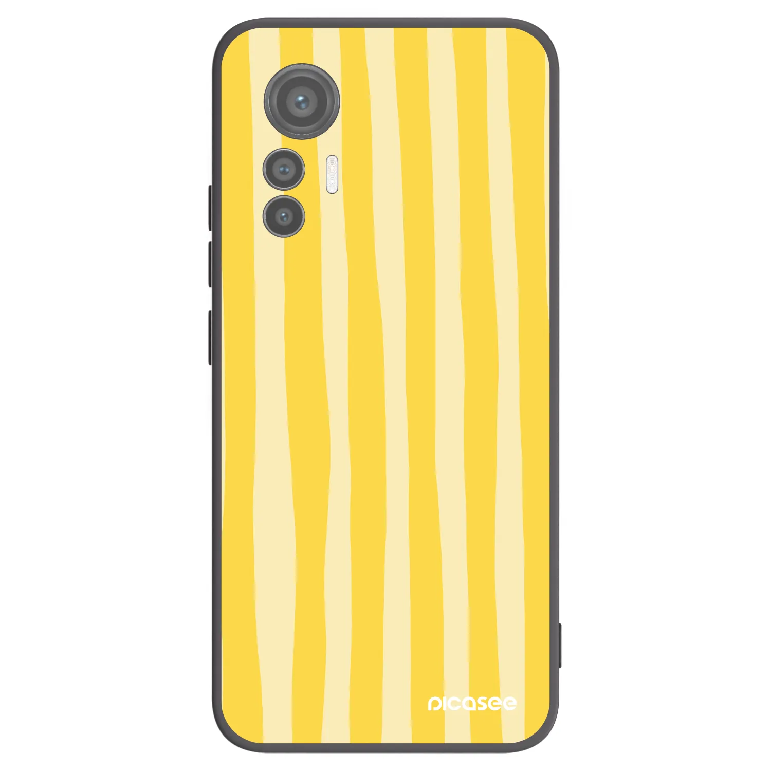 Picasee silikonski črni ovitek za Xiaomi 12 Lite - Lines lemon