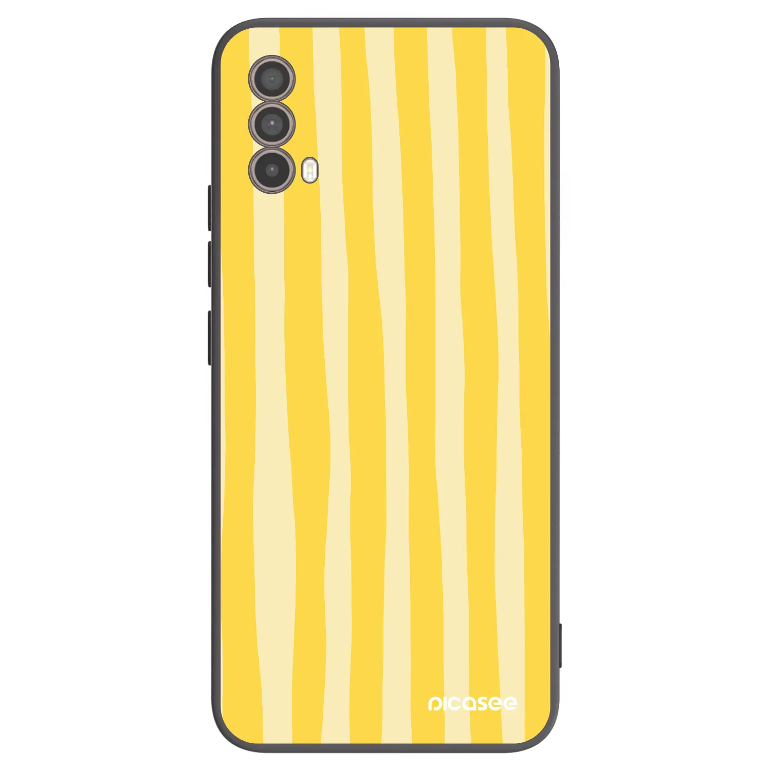 Picasee silikonski črni ovitek za Motorola Moto E40 - Lines lemon