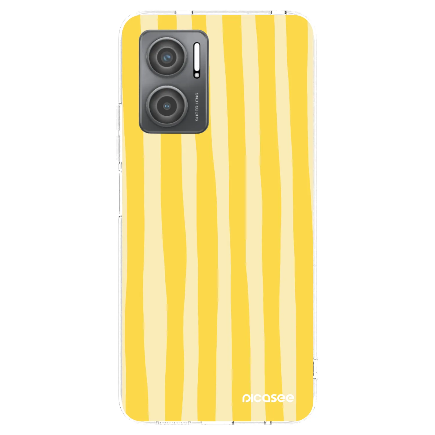 Picasee silikonski prozorni ovitek za Xiaomi Redmi 10 5G - Lines lemon