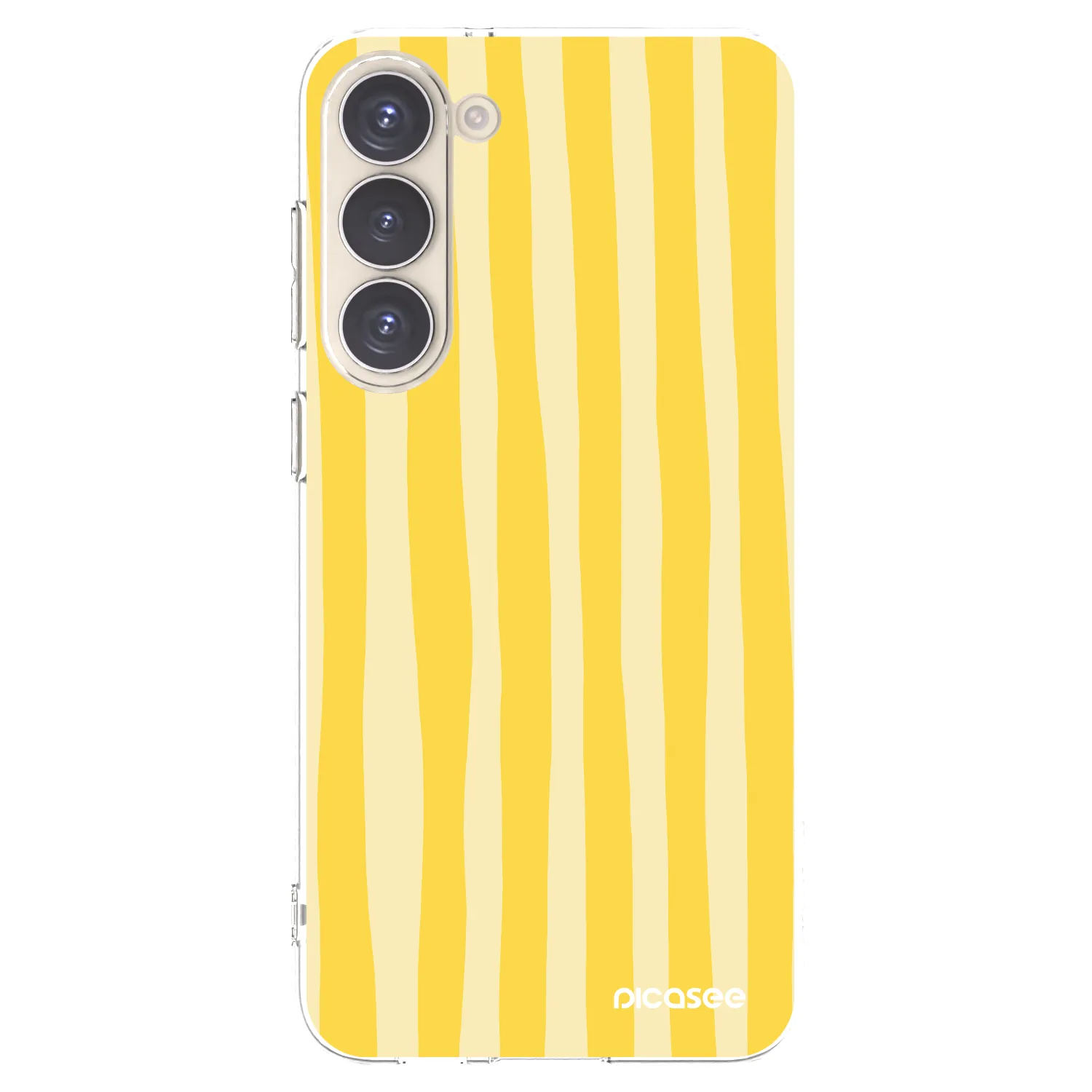Picasee silikonski prozorni ovitek za Samsung Galaxy S23+ 5G - Lines lemon
