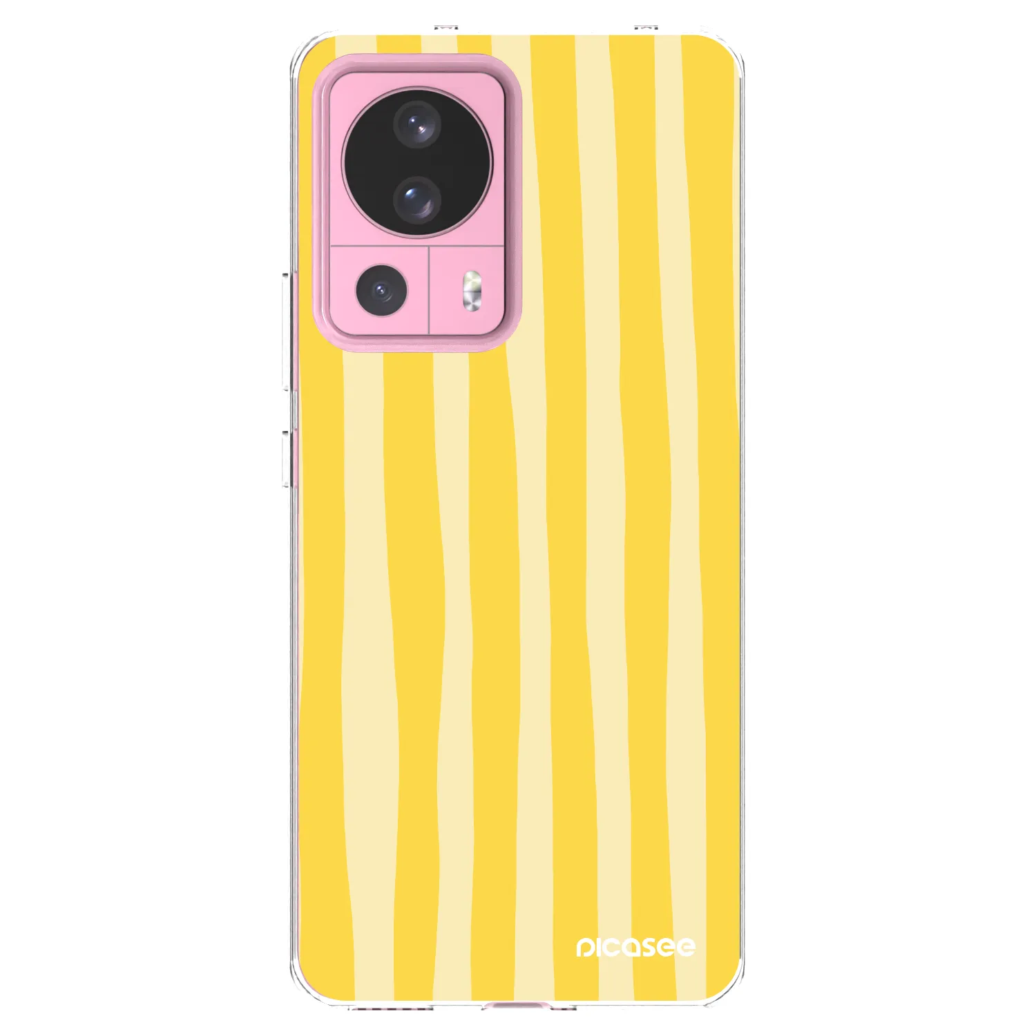 Picasee silikonski prozorni ovitek za Xiaomi 13 Lite - Lines lemon