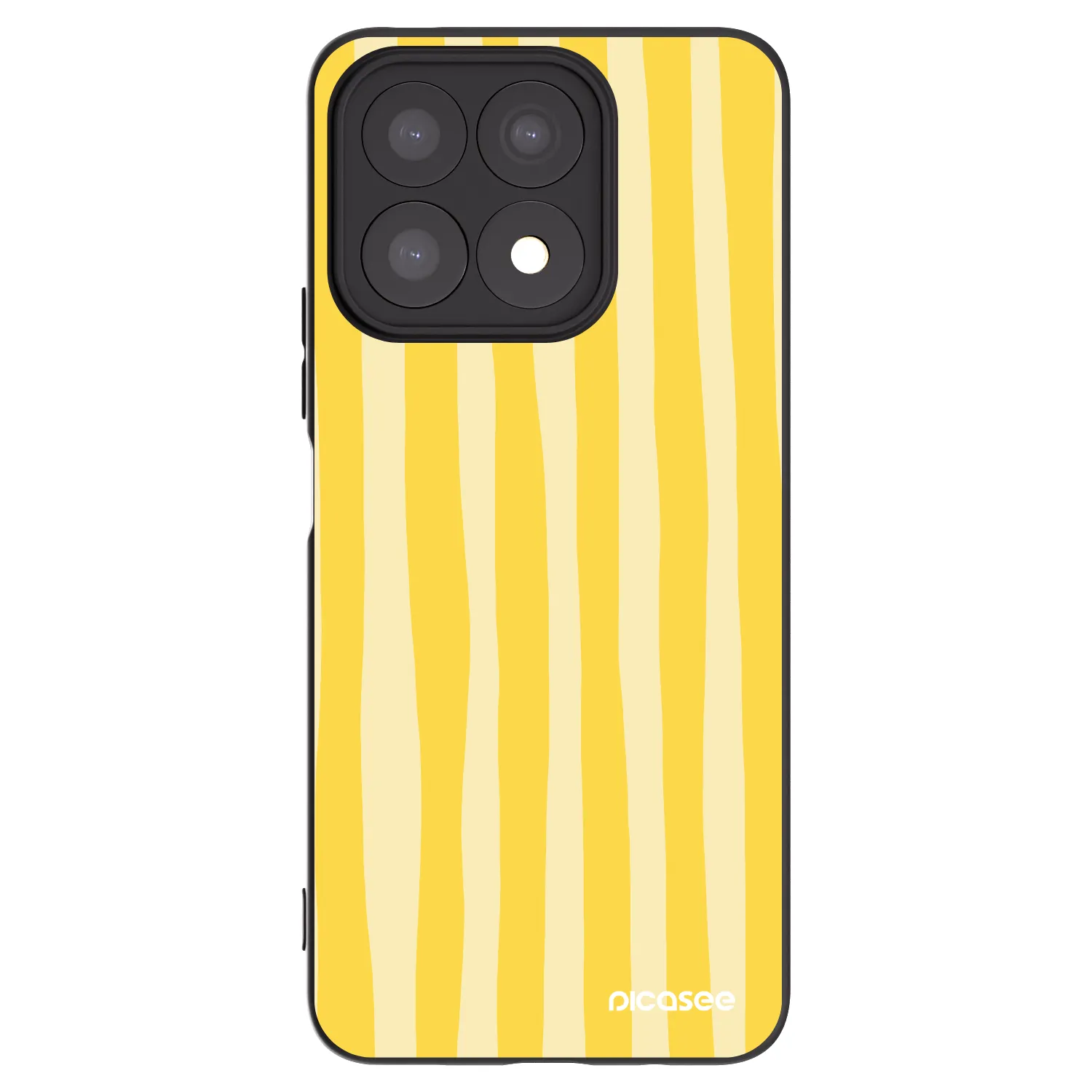 Picasee silikonski črni ovitek za Honor X8a - Lines lemon