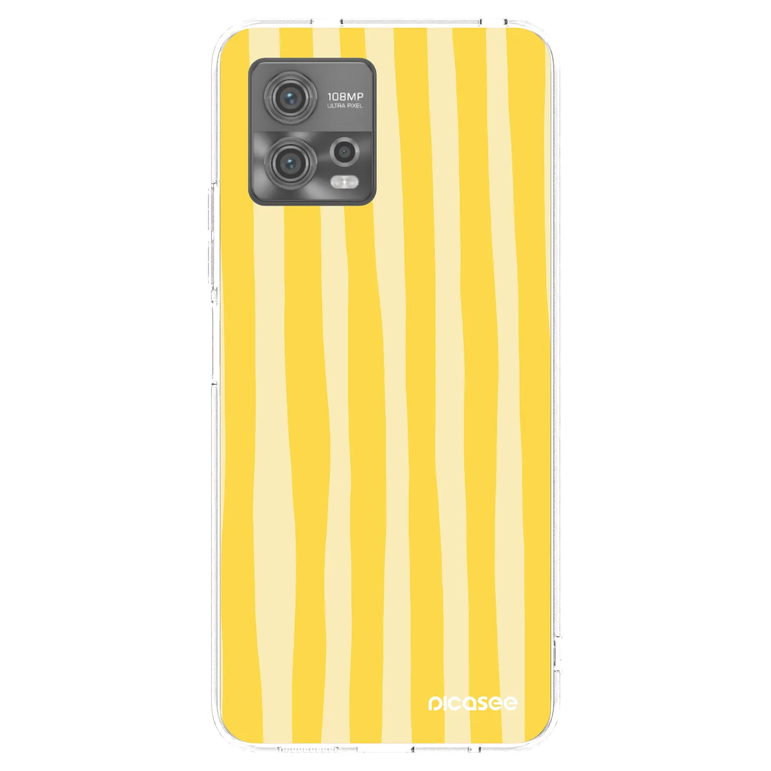 Picasee silikonski prozorni ovitek za Motorola Moto G72 - Lines lemon