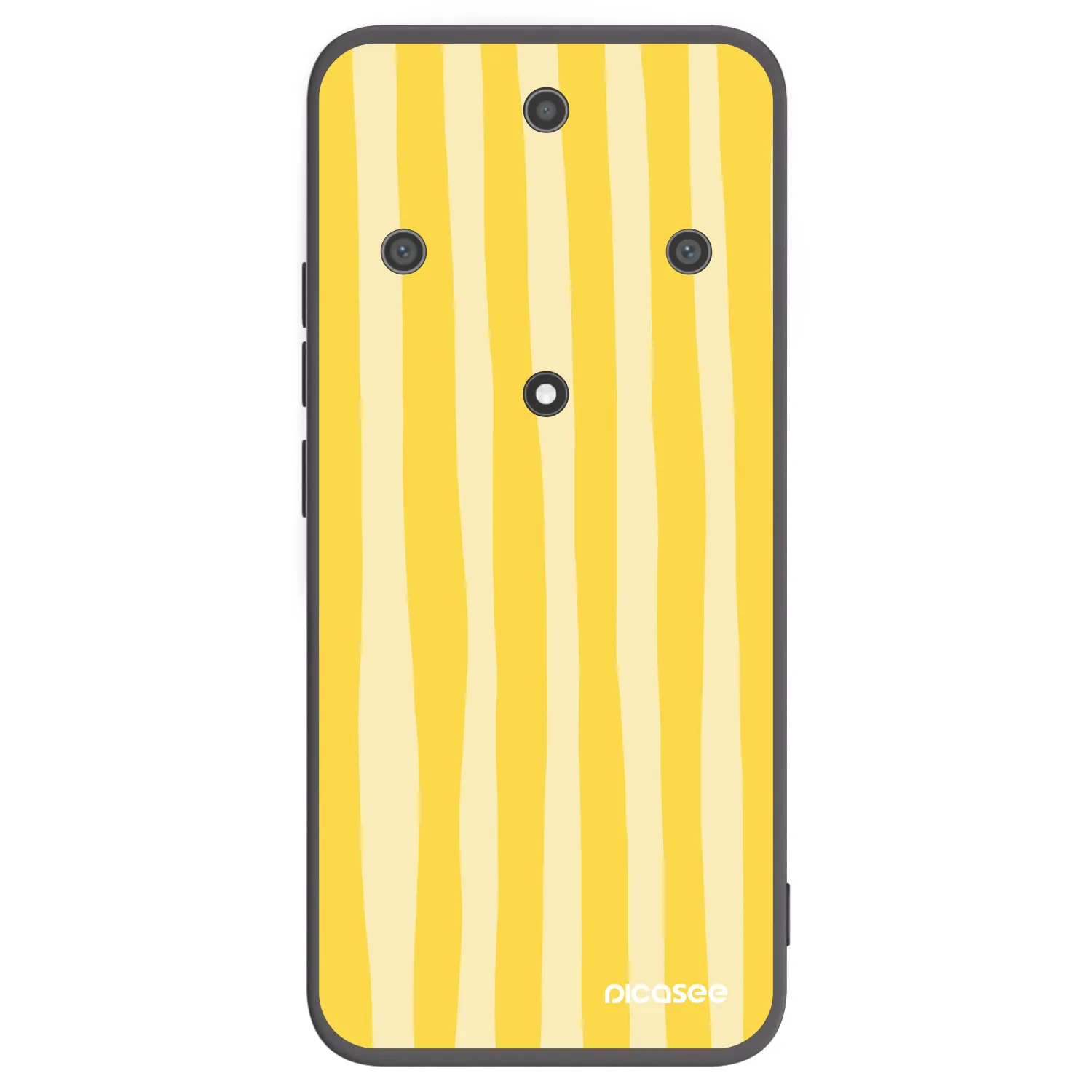Picasee silikonski črni ovitek za Honor Magic5 Lite 5G - Lines lemon