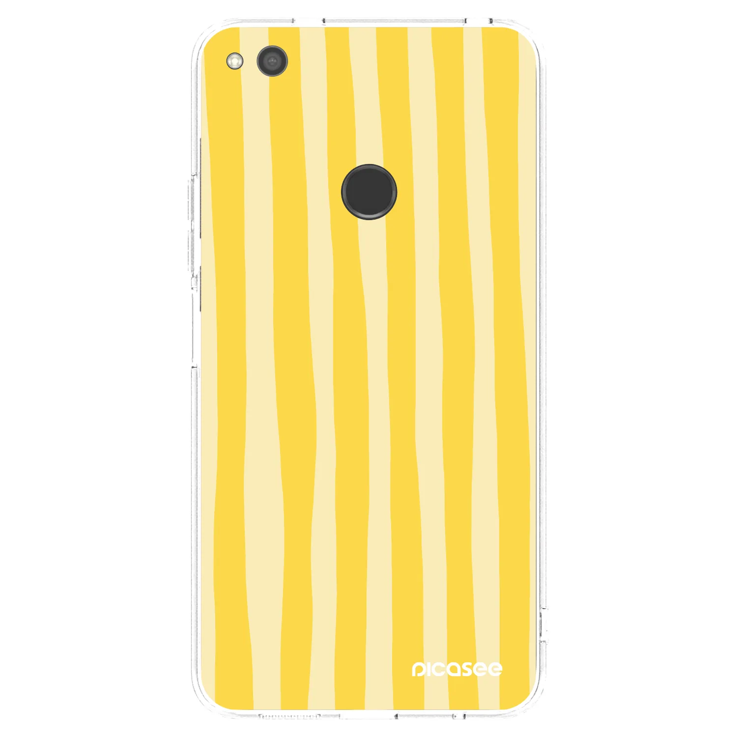 Picasee silikonski prozorni ovitek za Huawei P9 Lite 2017 - Lines lemon