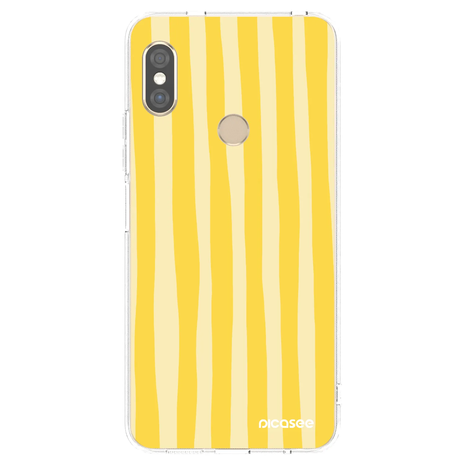 Picasee silikonski prozorni ovitek za Xiaomi Redmi Note 5 Global - Lines lemon