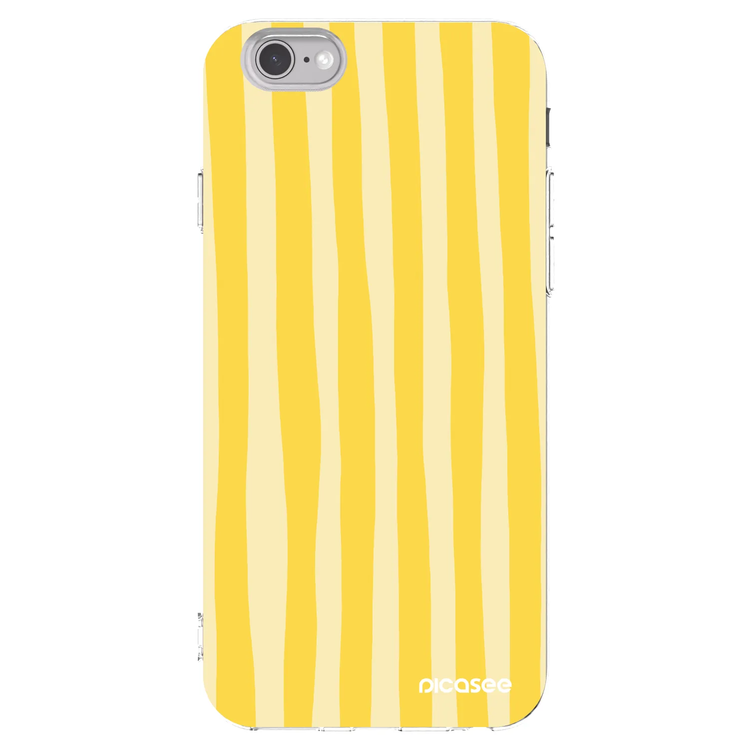 Picasee silikonski prozorni ovitek za Apple iPhone 6/6S - Lines lemon