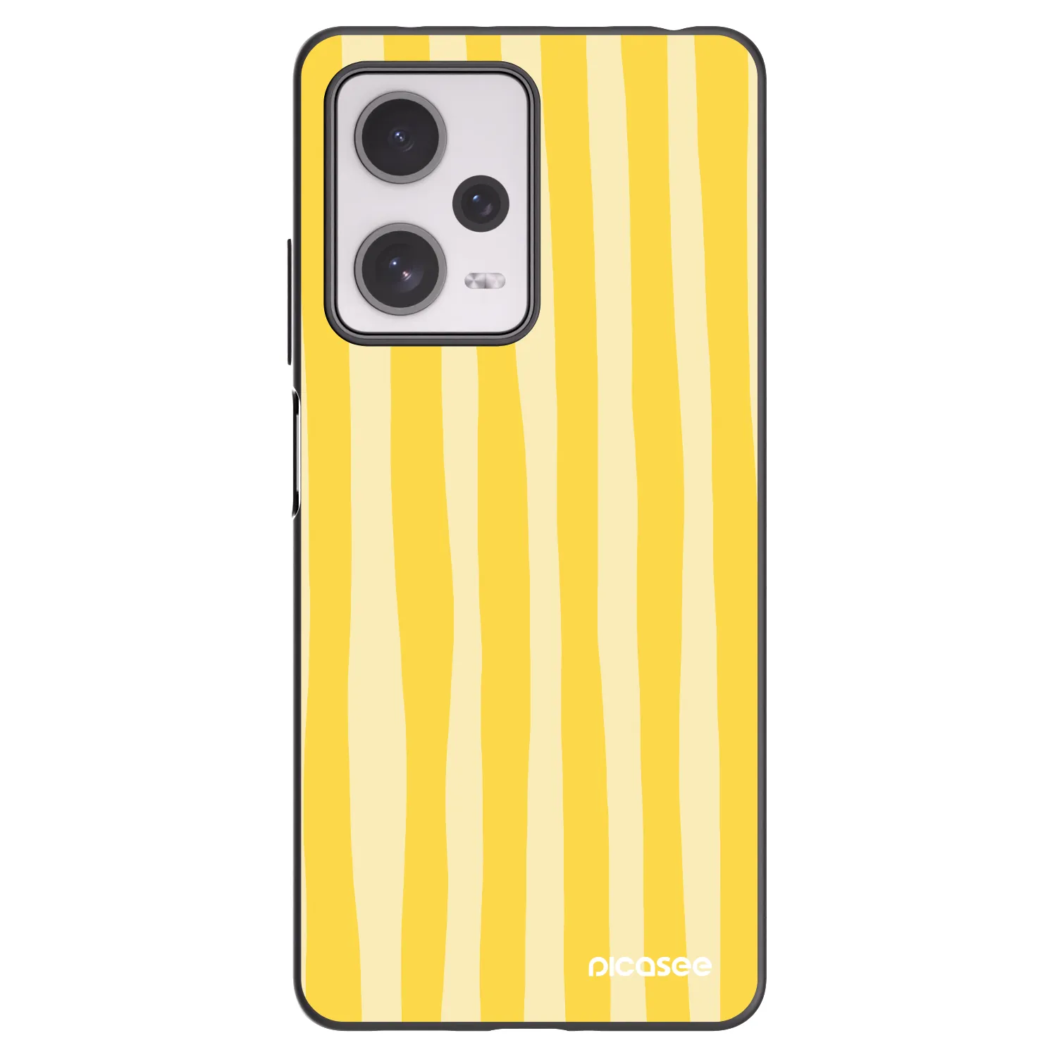 Picasee silikonski črni ovitek za Xiaomi Redmi Note 12 Pro+ 5G - Lines lemon