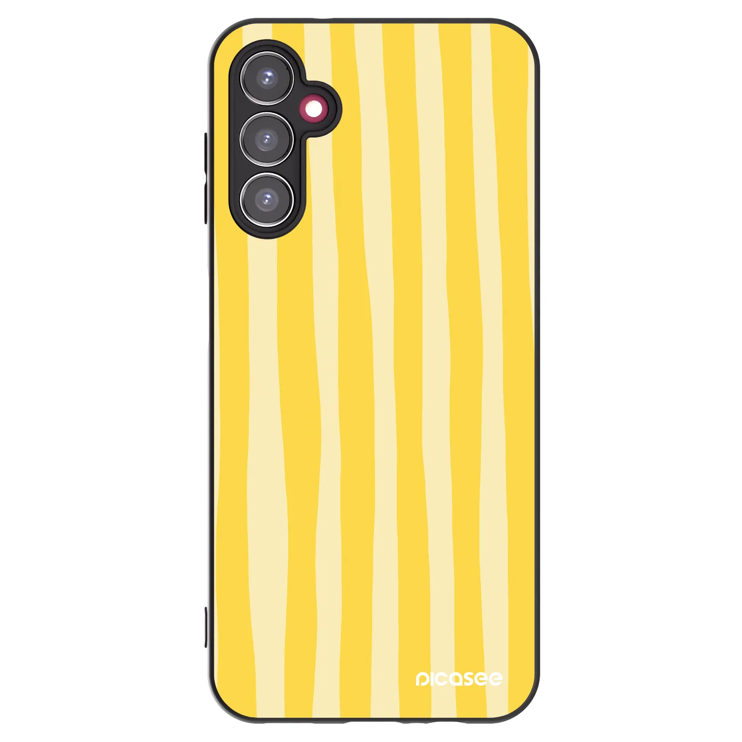 Picasee silikonski črni ovitek za Samsung Galaxy A14 5G A146P - Lines lemon