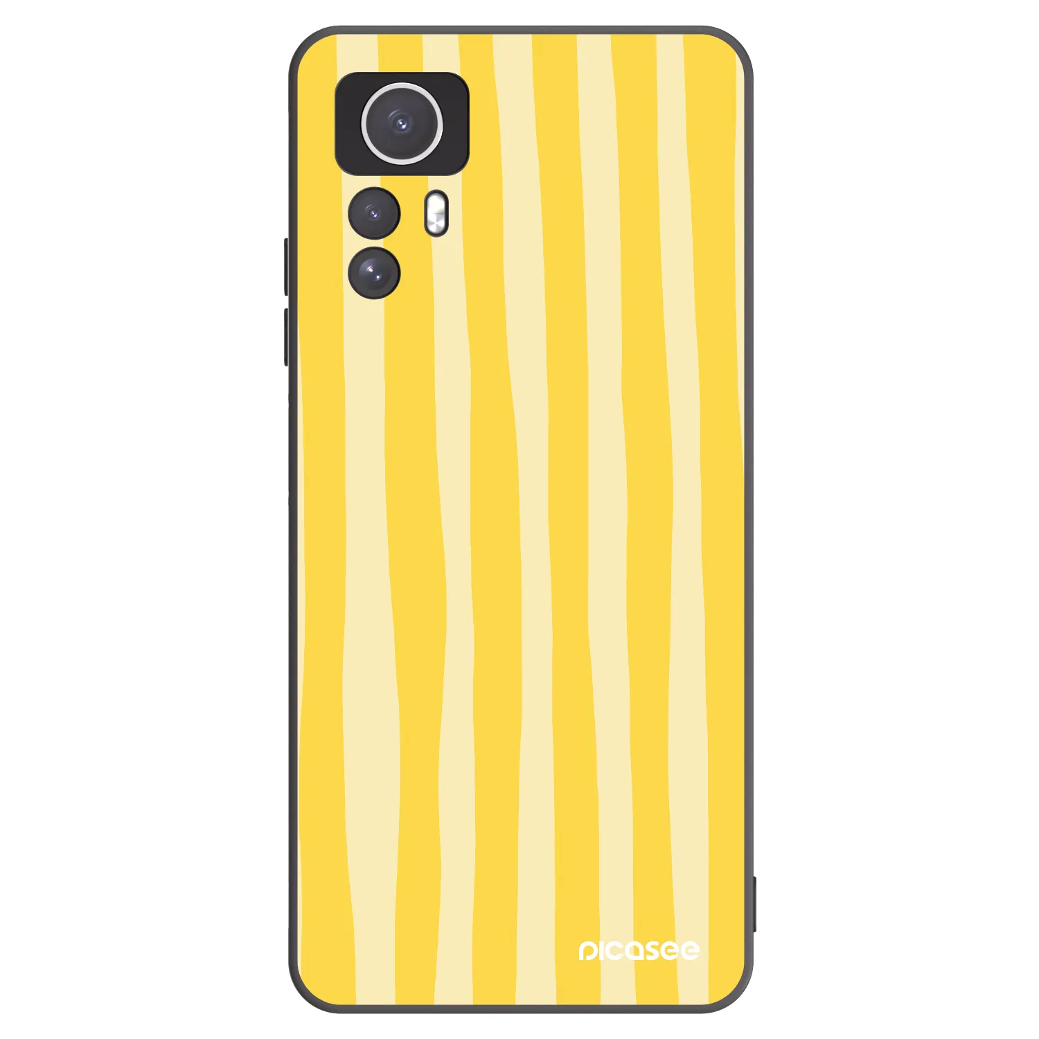 Picasee silikonski črni ovitek za Xiaomi Redmi Note 12S - Lines lemon