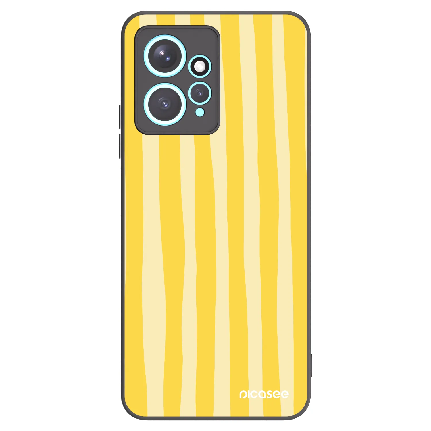 Picasee silikonski črni ovitek za Xiaomi Redmi Note 12 4G - Lines lemon