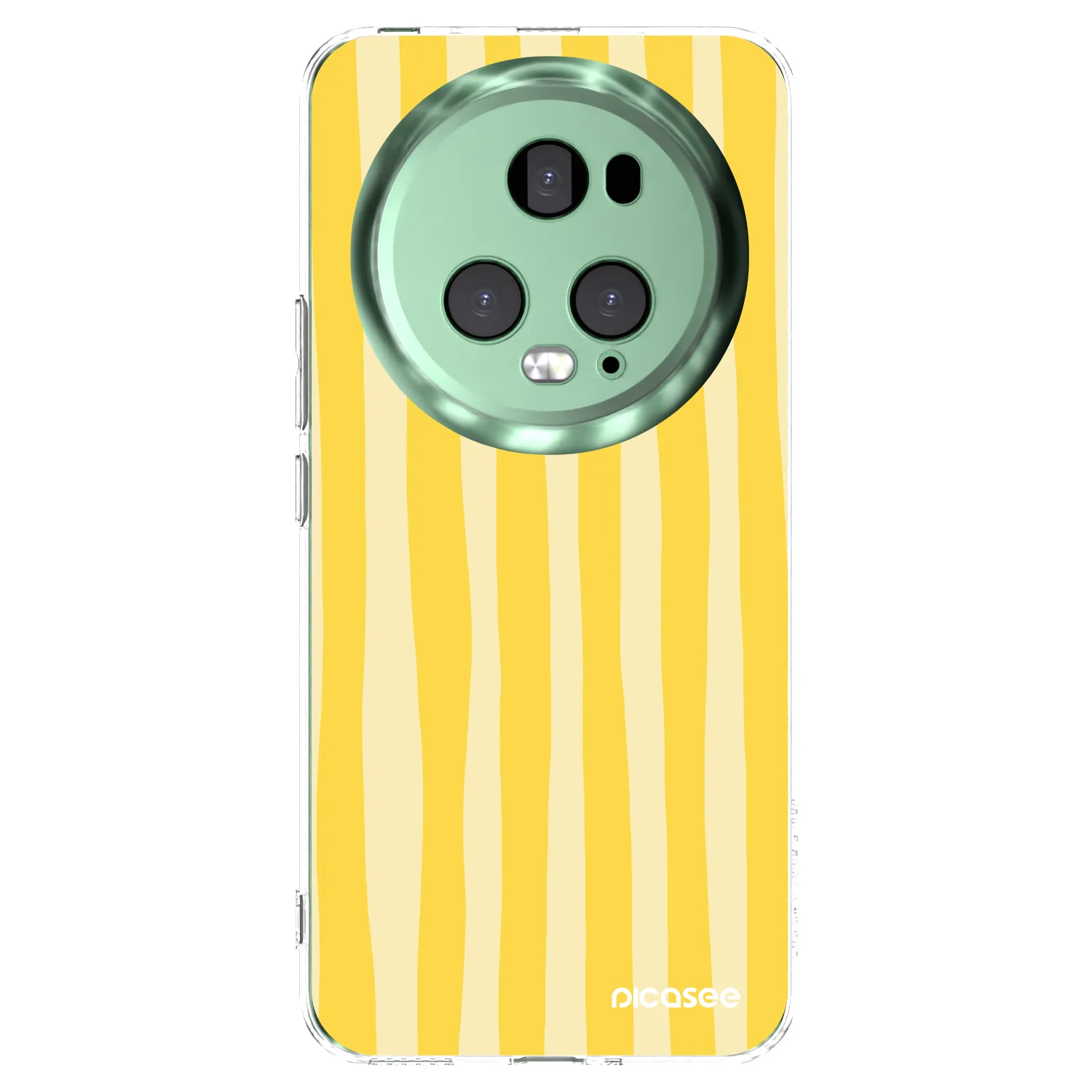 Picasee silikonski prozorni ovitek za Honor Magic5 Pro - Lines lemon