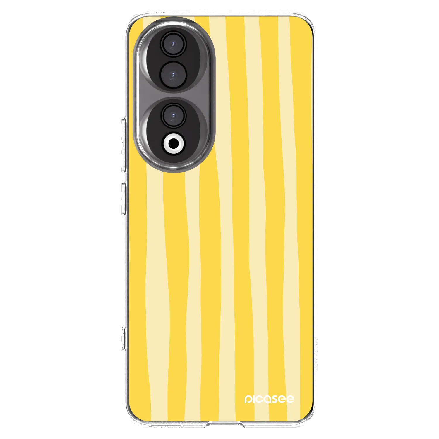 Picasee silikonski prozorni ovitek za Honor 90 5G - Lines lemon