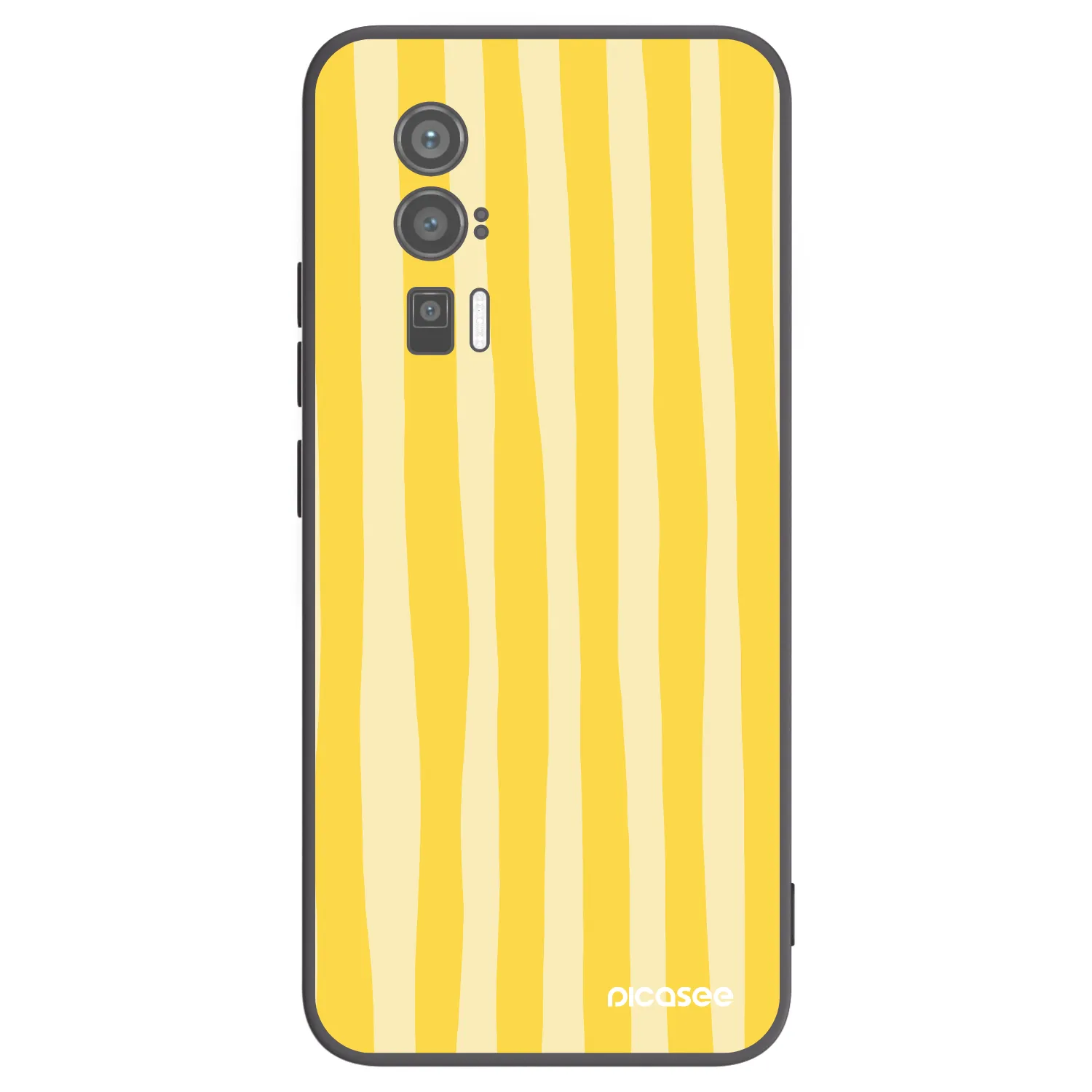 Picasee silikonski črni ovitek za Xiaomi Poco F5 Pro 5G - Lines lemon