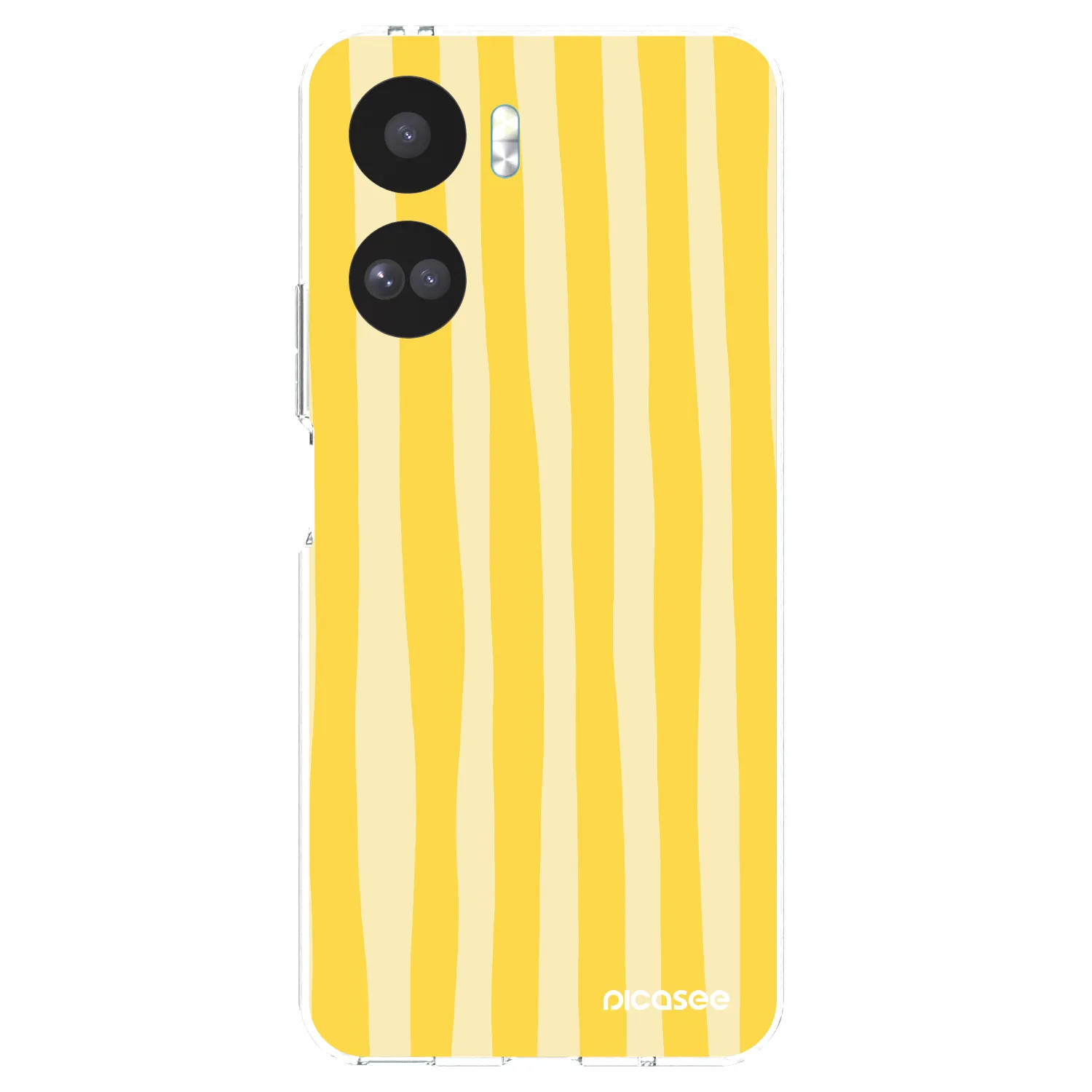 Picasee silikonski prozorni ovitek za Honor 90 Lite 5G - Lines lemon