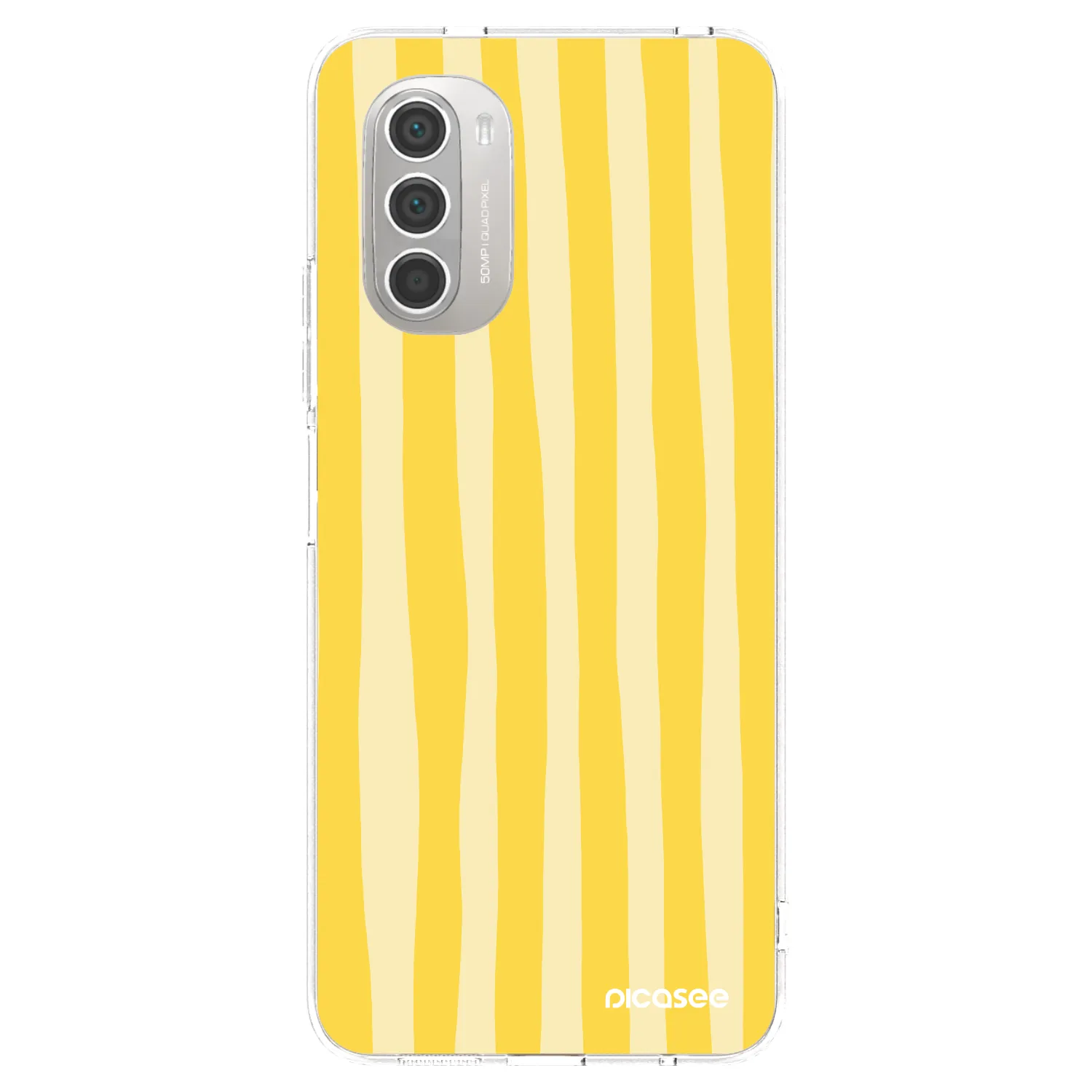 Picasee silikonski prozorni ovitek za Motorola Moto G51 - Lines lemon
