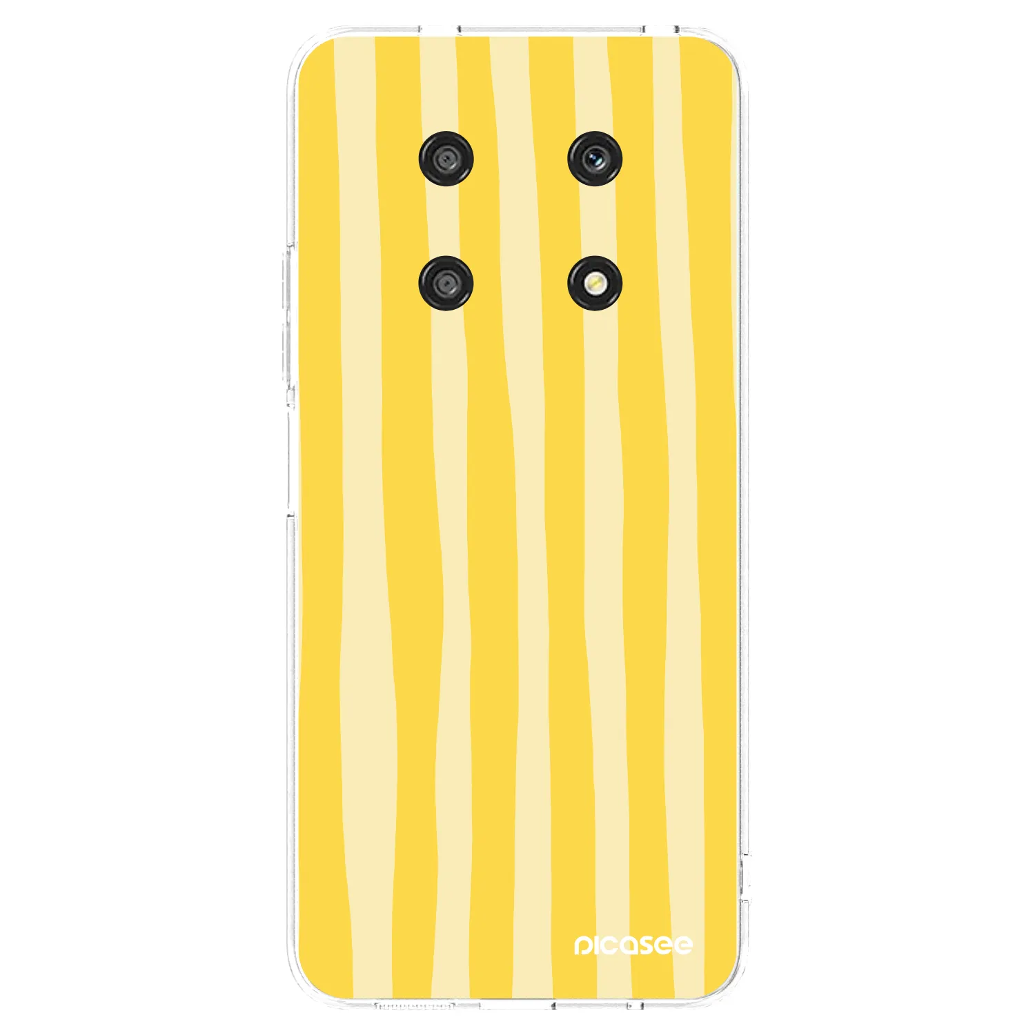 Picasee silikonski prozorni ovitek za Honor Magic4 Lite 5G - Lines lemon
