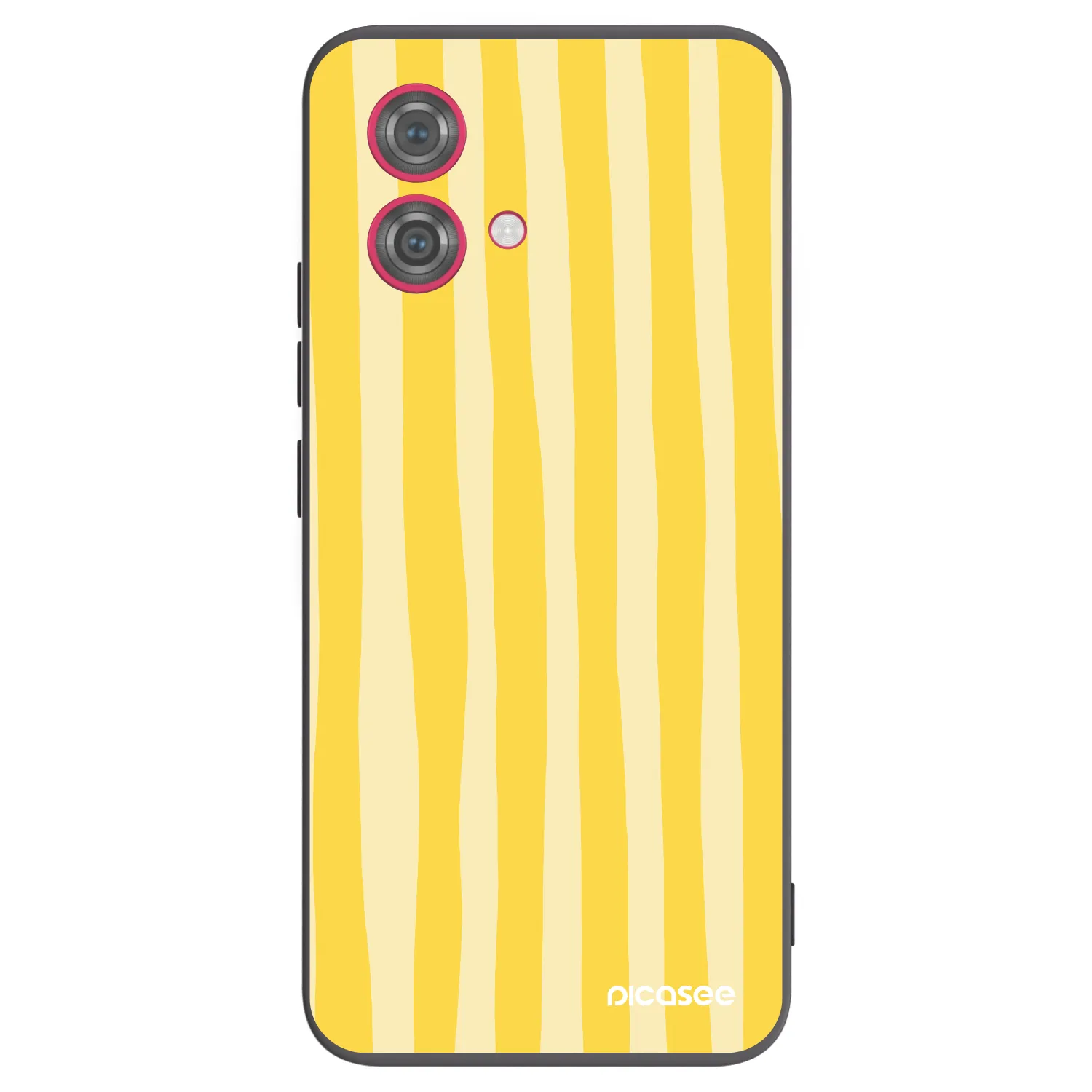 Picasee silikonski črni ovitek za Motorola Moto G84 5G - Lines lemon