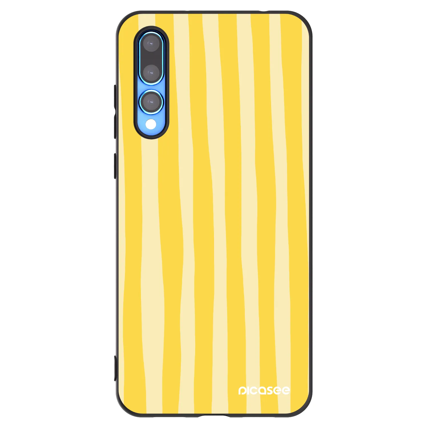 Picasee silikonski črni ovitek za Huawei P20 Pro - Lines lemon