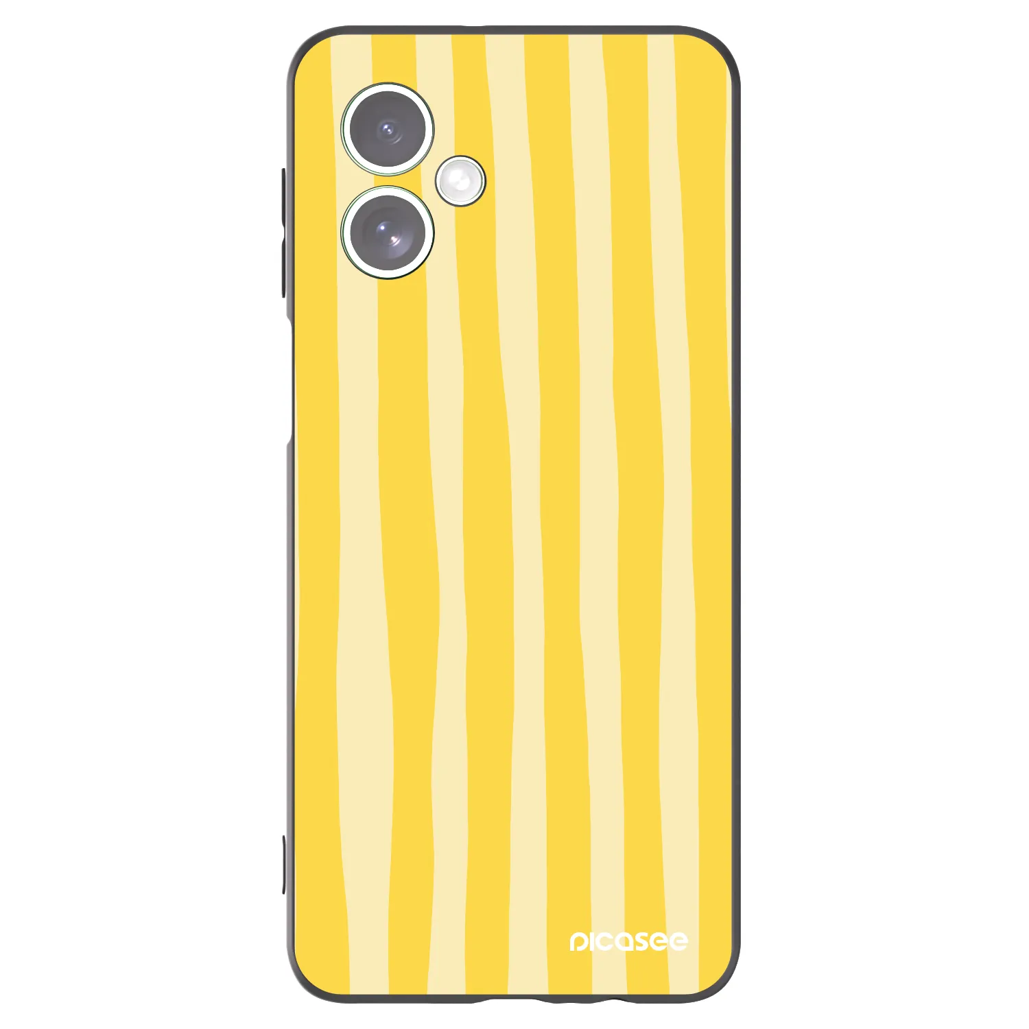 Picasee silikonski črni ovitek za Motorola Moto G54 5G - Lines lemon