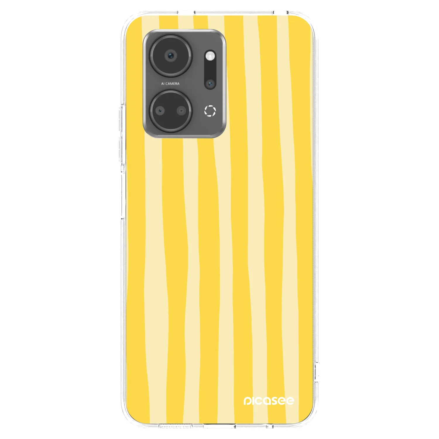 Picasee silikonski prozorni ovitek za Honor X7a - Lines lemon