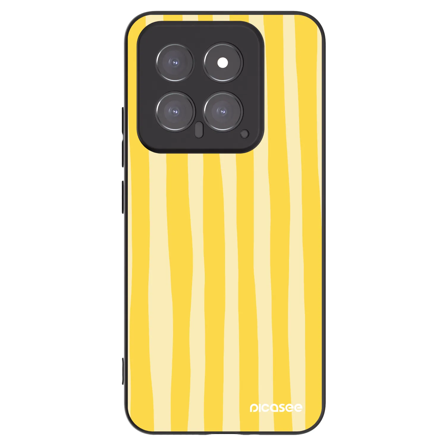 Picasee silikonski črni ovitek za Xiaomi 14 - Lines lemon