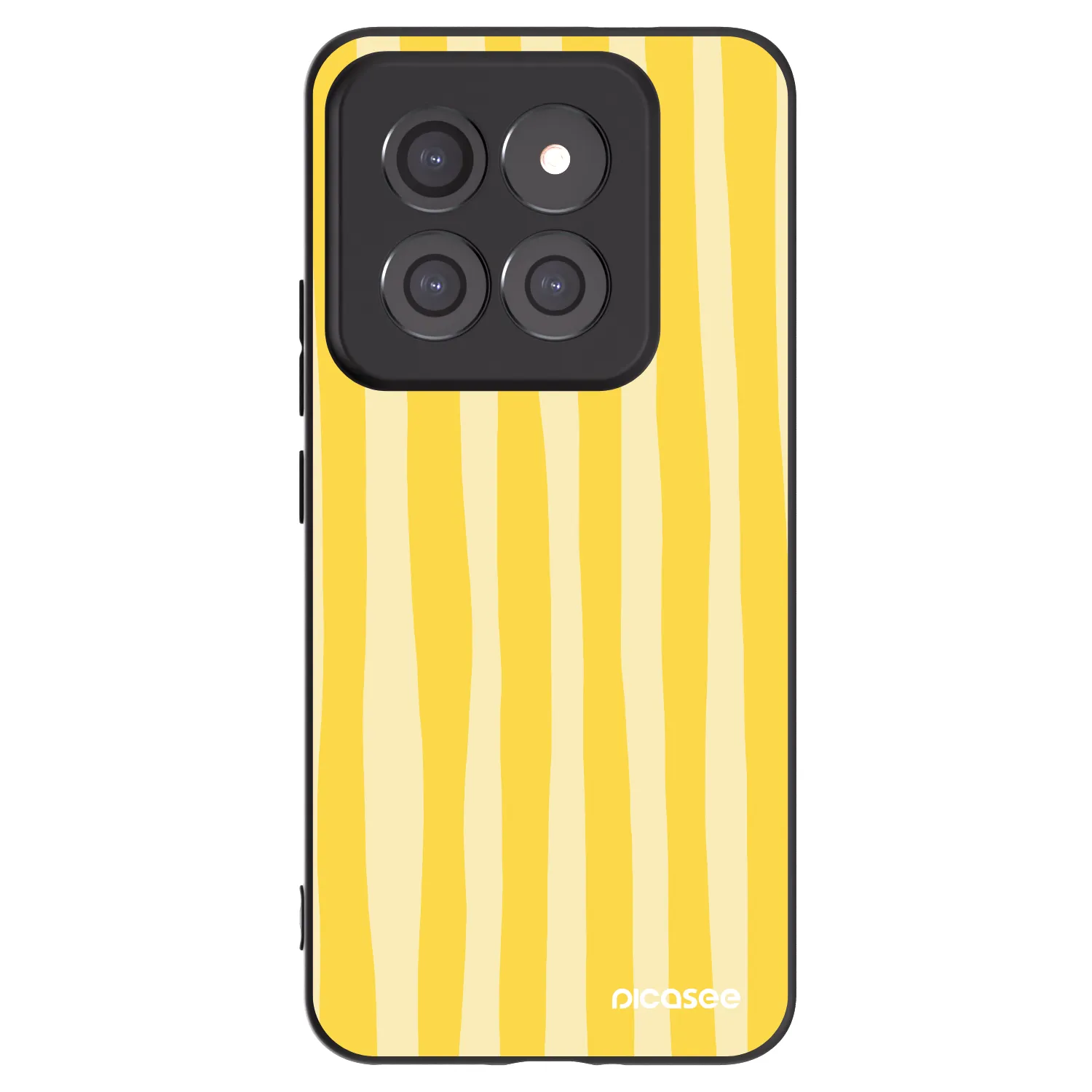 Picasee silikonski črni ovitek za Xiaomi 14 Pro - Lines lemon
