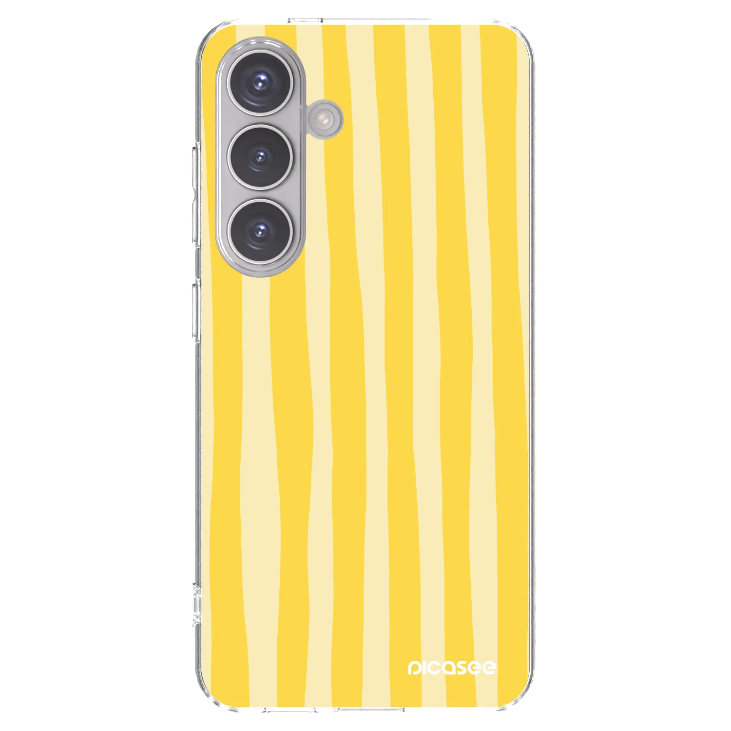 Picasee silikonski prozorni ovitek za Samsung Galaxy S24 S921B 5G - Lines lemon