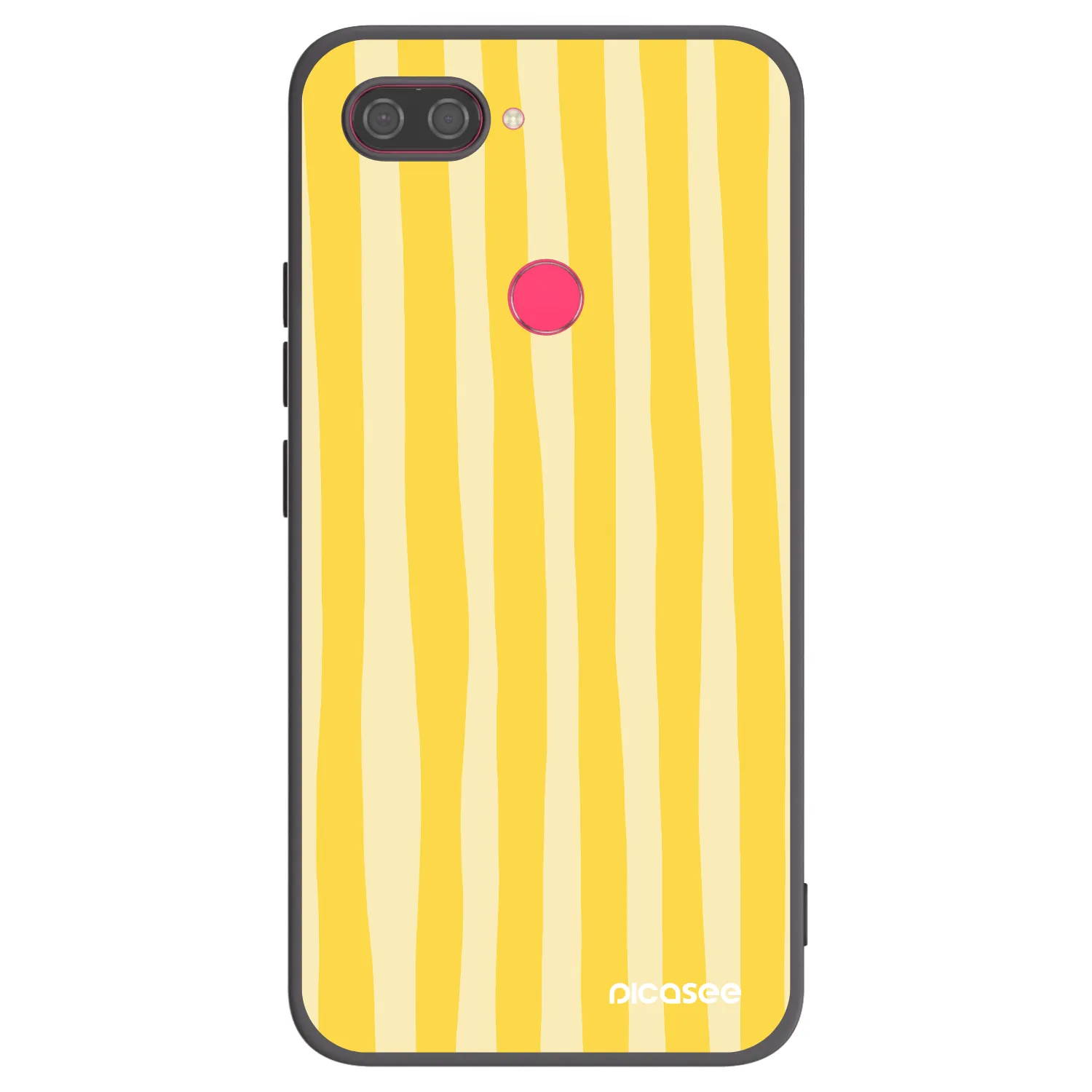 Picasee silikonski črni ovitek za Xiaomi Mi 8 Lite - Lines lemon