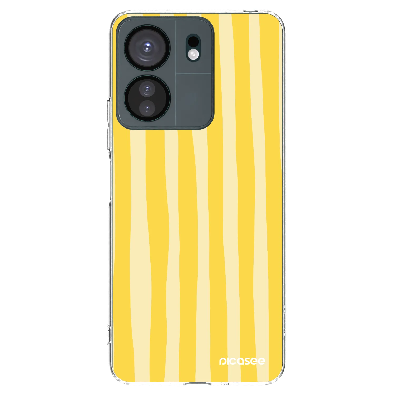 Picasee silikonski prozorni ovitek za Xiaomi Redmi 13C 4G - Lines lemon