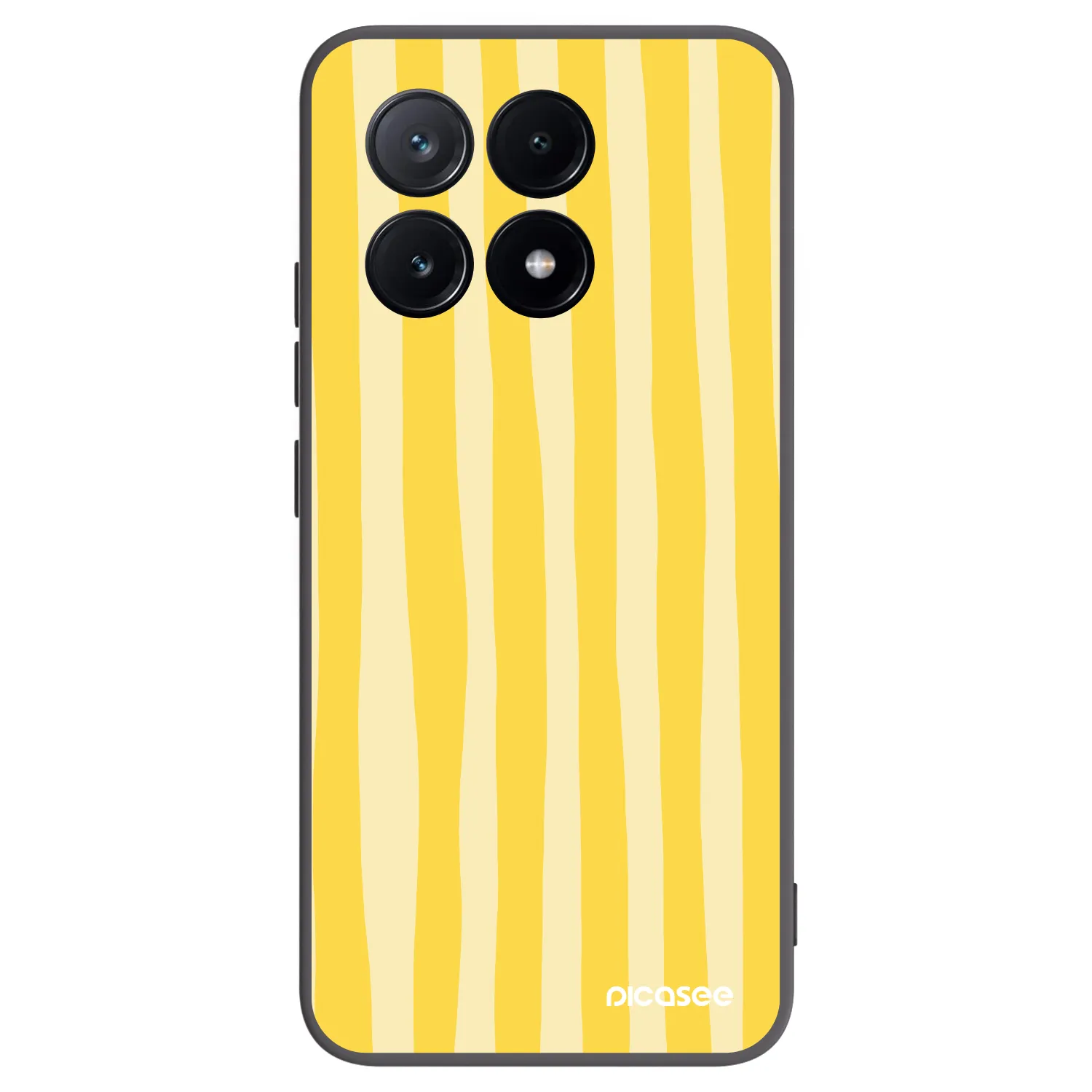 Picasee silikonski črni ovitek za Xiaomi Poco X6 Pro - Lines lemon