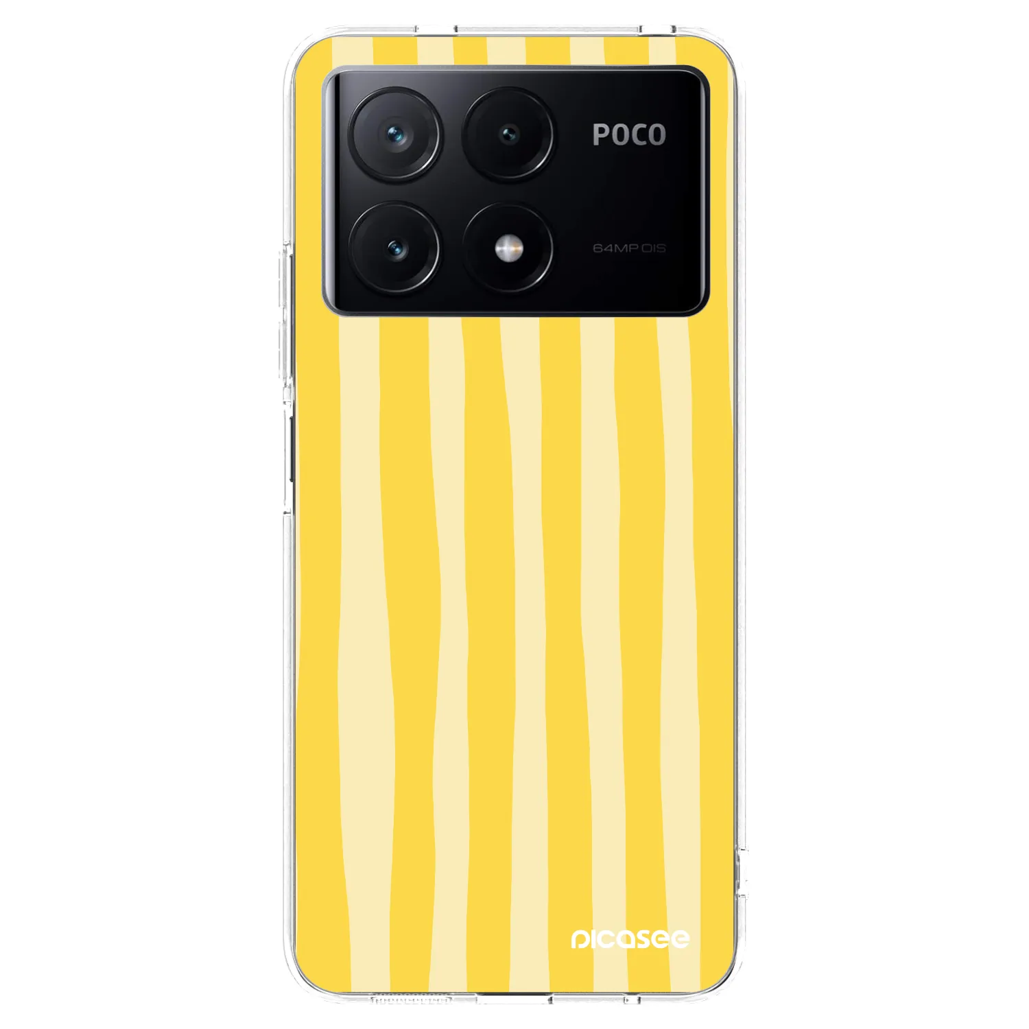 Picasee silikonski prozorni ovitek za Xiaomi Poco X6 Pro - Lines lemon