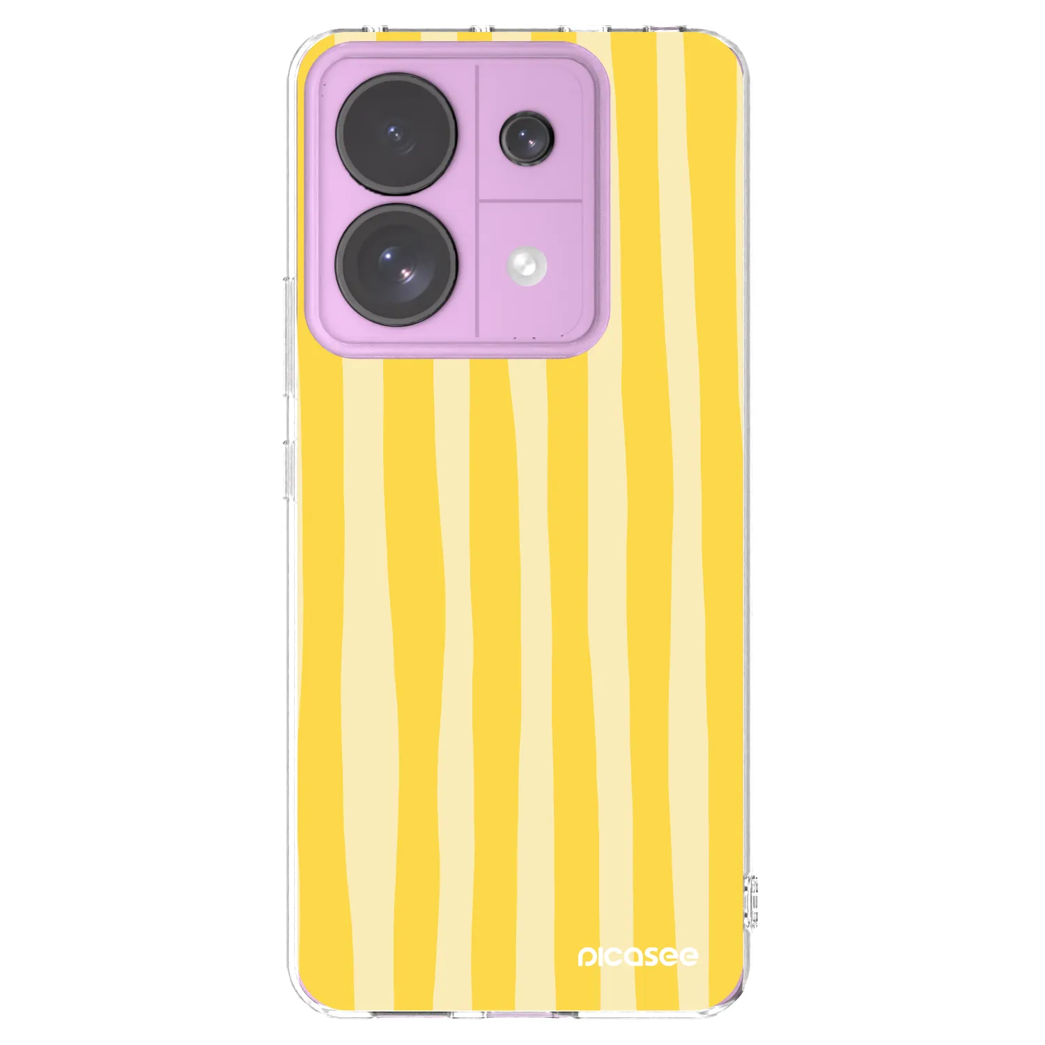 Picasee silikonski prozorni ovitek za Xiaomi Redmi Note 13 Pro 5G - Lines lemon