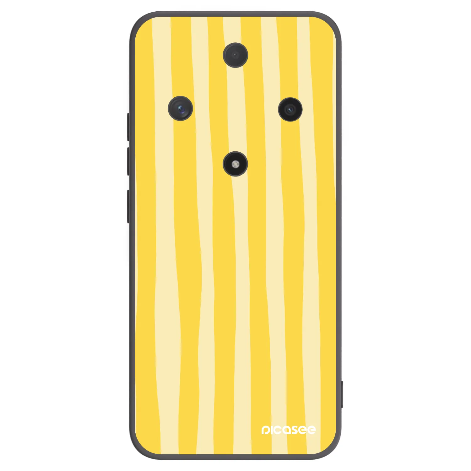 Picasee silikonski črni ovitek za Honor Magic6 Lite 5G - Lines lemon