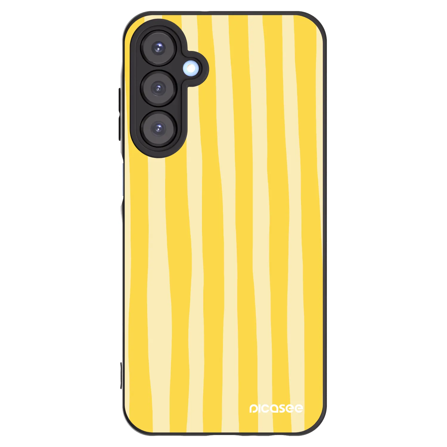 Picasee silikonski črni ovitek za Samsung Galaxy A25 A256B 5G - Lines lemon