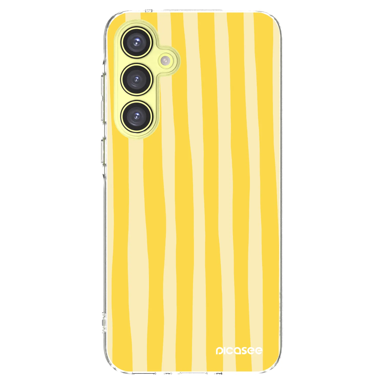 Picasee silikonski prozorni ovitek za Samsung Galaxy A35 5G A356B - Lines lemon