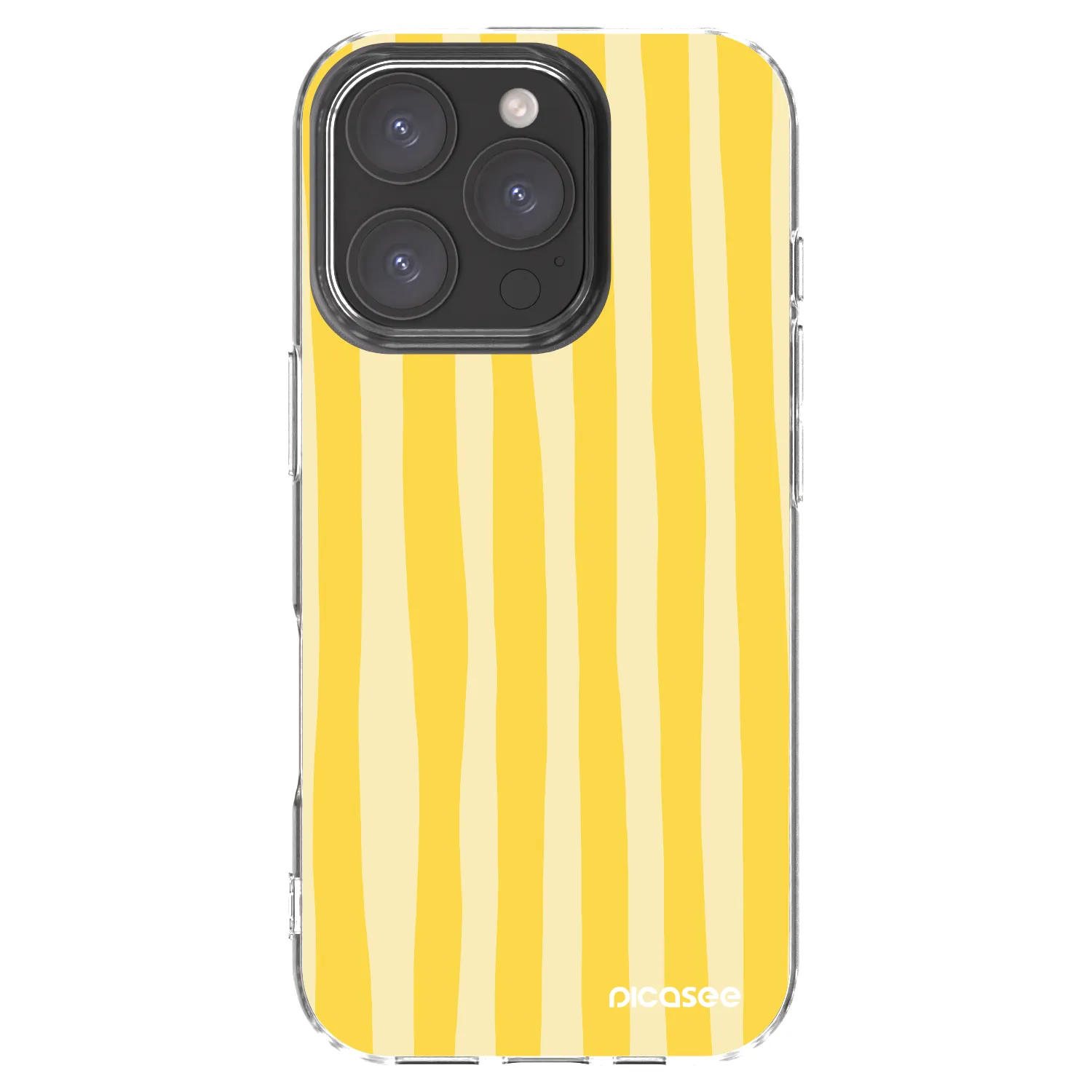 Picasee silikonski prozorni ovitek za Apple iPhone 16 Pro - Lines lemon