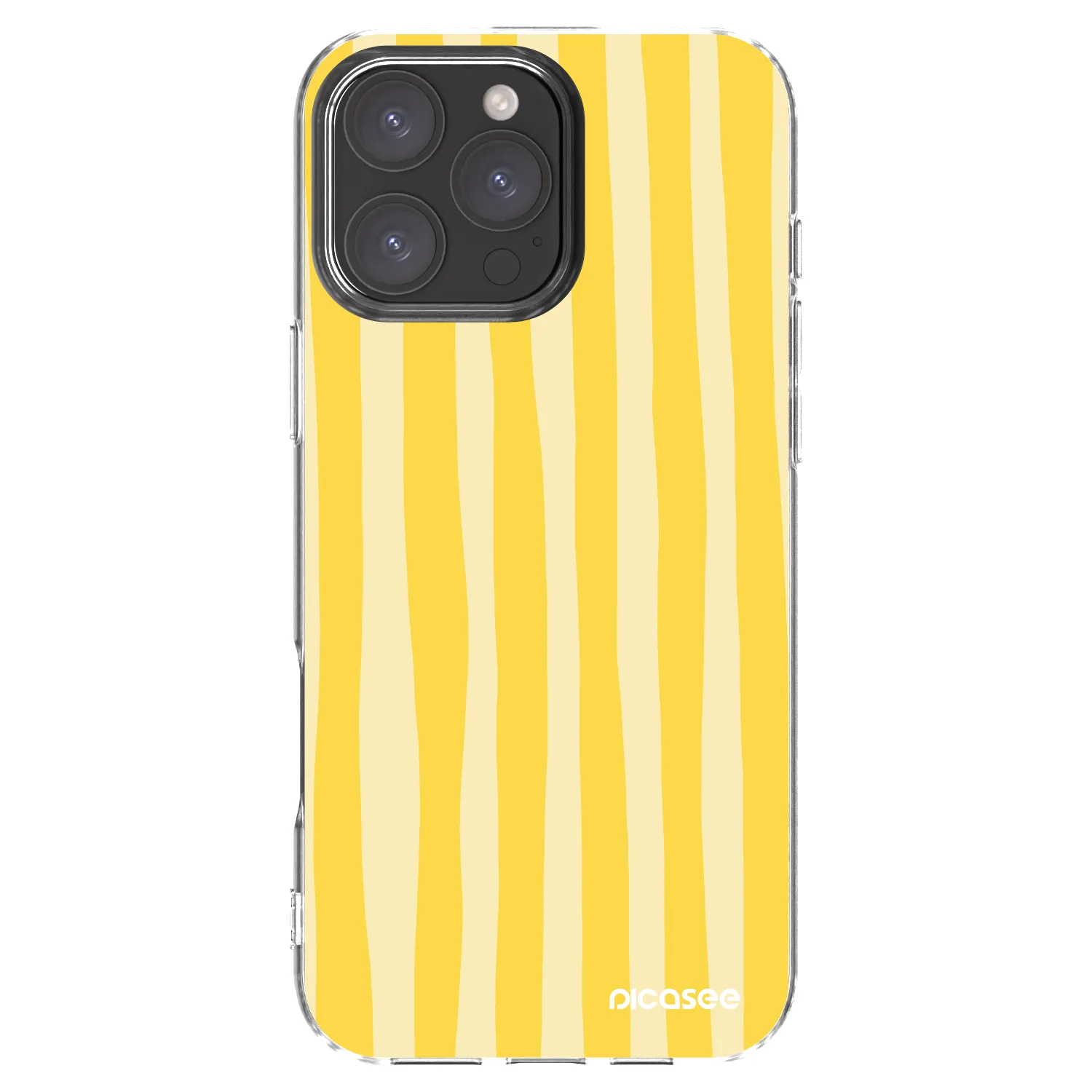 Picasee silikonski prozorni ovitek za Apple iPhone 16 Pro Max - Lines lemon