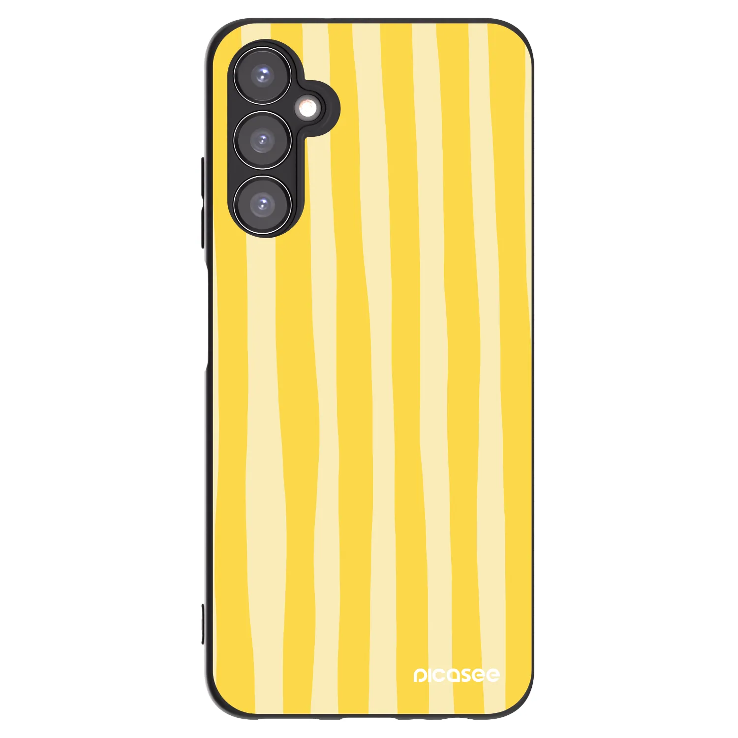 Picasee silikonski črni ovitek za Samsung Galaxy A05s A057G - Lines lemon
