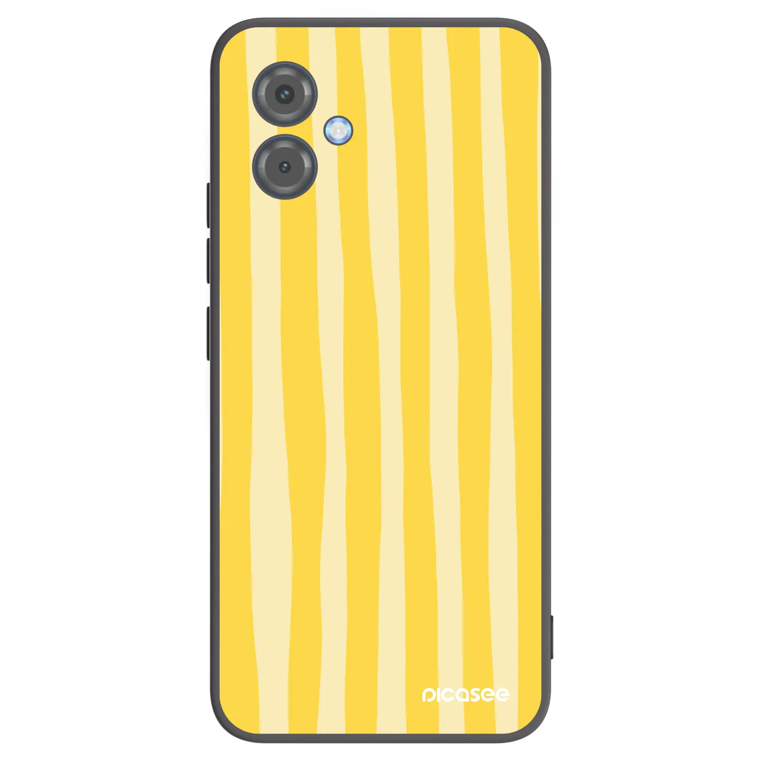 Picasee silikonski črni ovitek za Motorola Moto G14 - Lines lemon