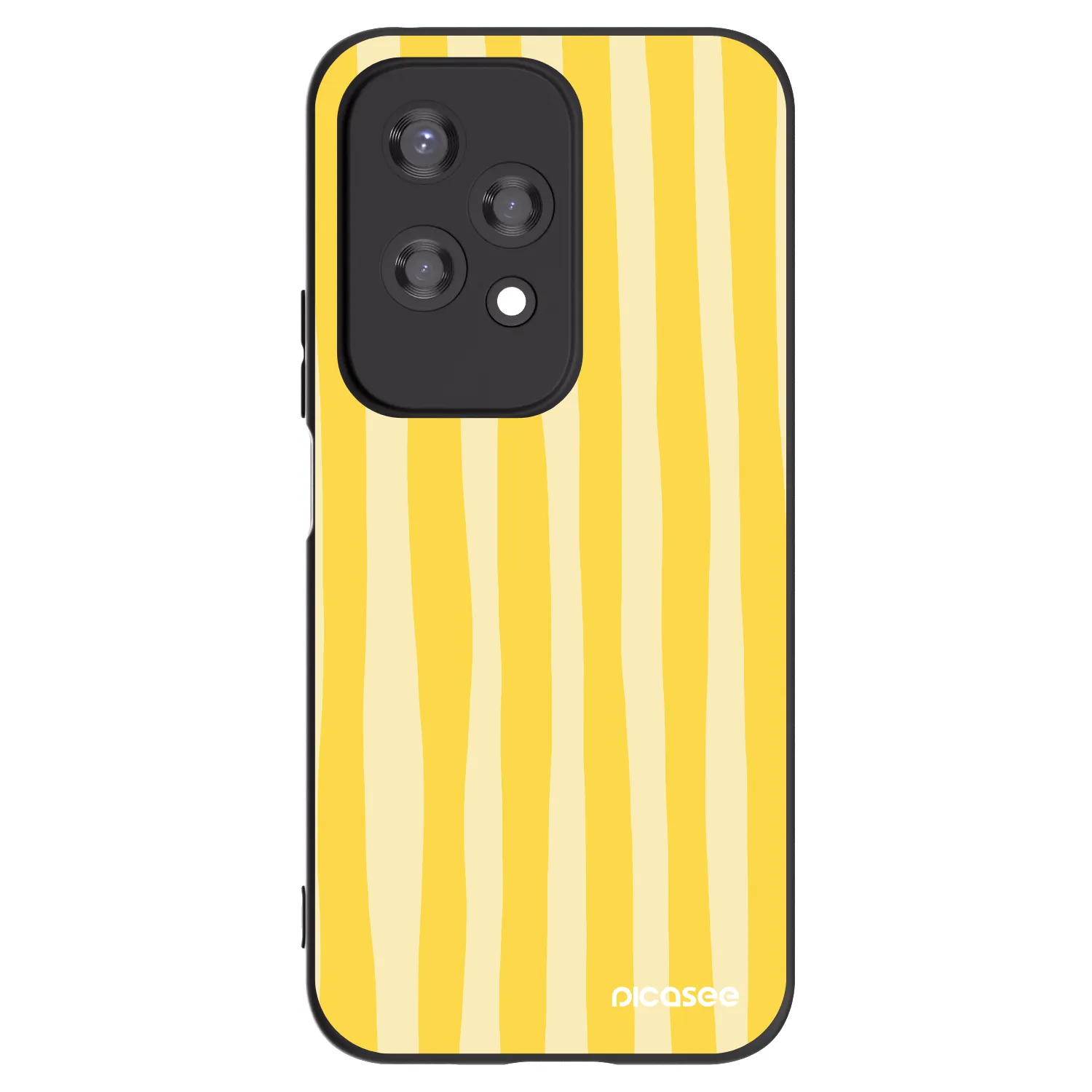 Picasee silikonski črni ovitek za Honor 200 Lite - Lines lemon