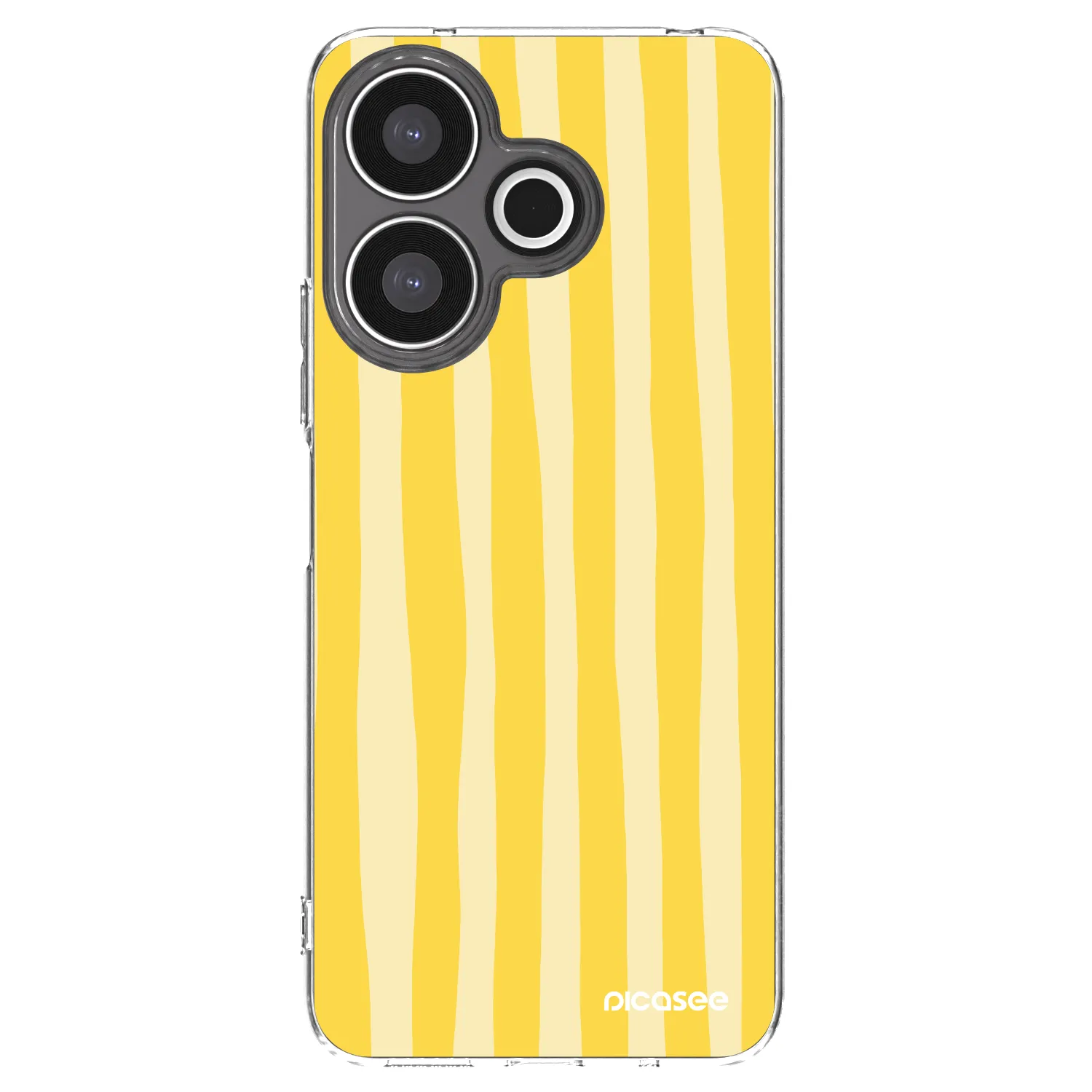 Picasee silikonski prozorni ovitek za Xiaomi Redmi 13 4G - Lines lemon