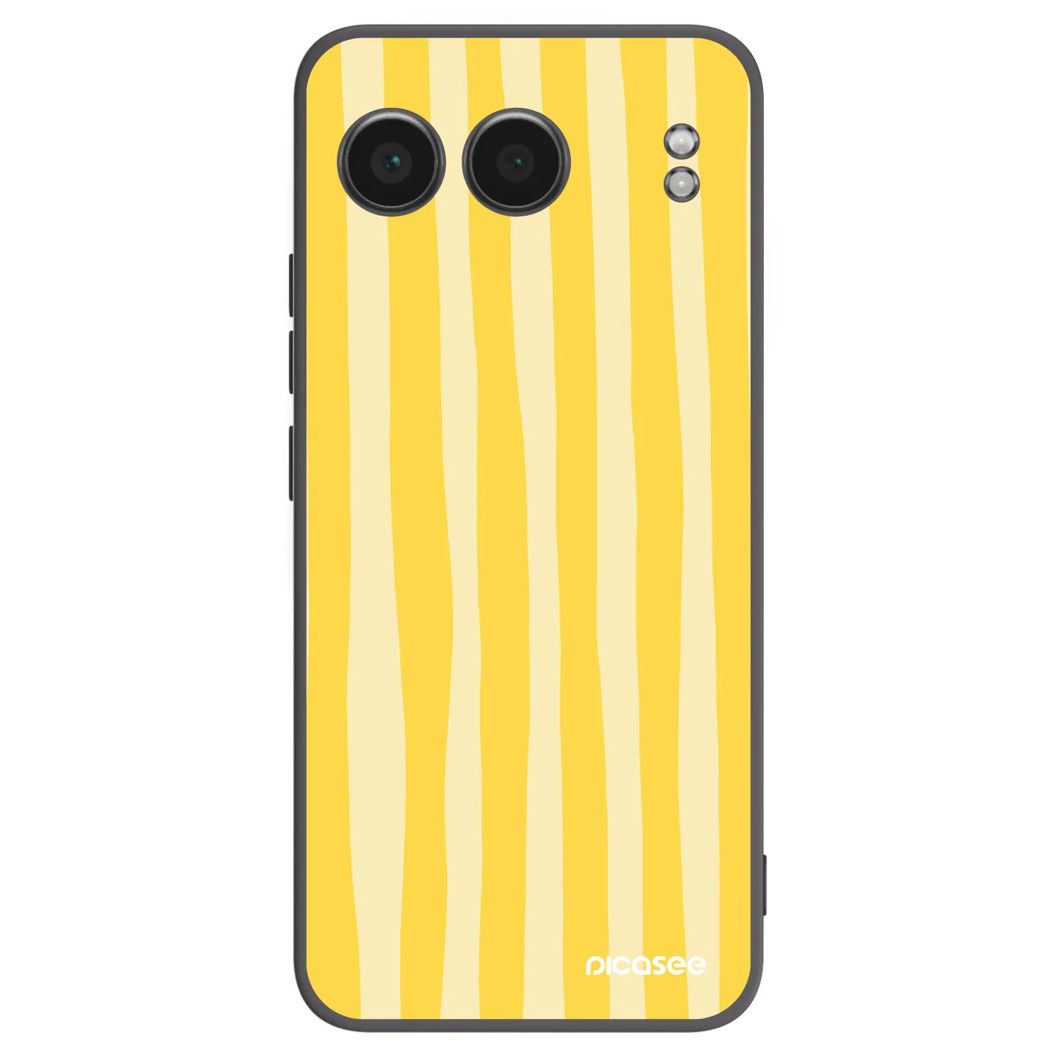 Picasee silikonski črni ovitek za OnePlus Nord 4 - Lines lemon