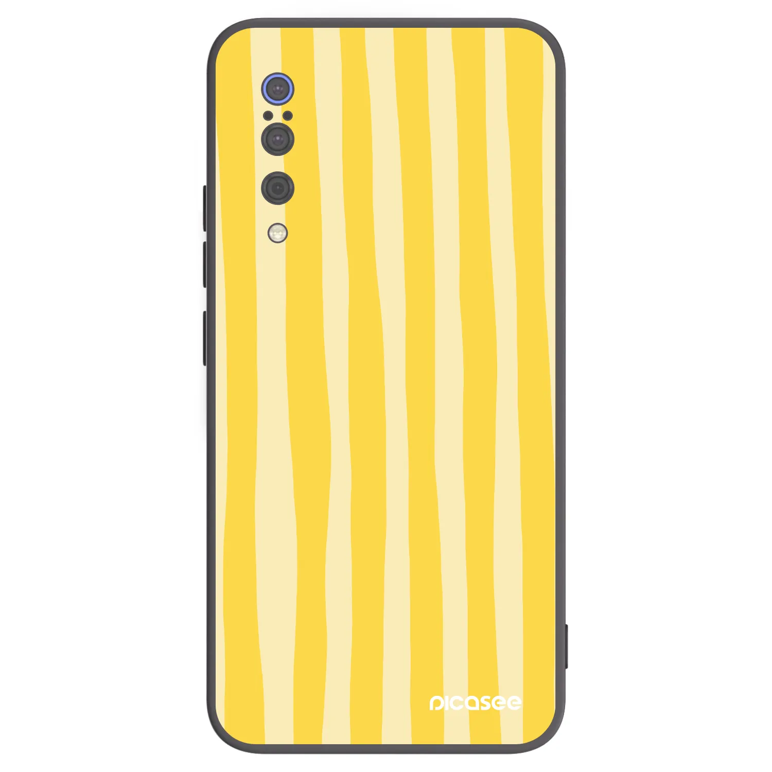 Picasee silikonski črni ovitek za Xiaomi Mi 9 - Lines lemon