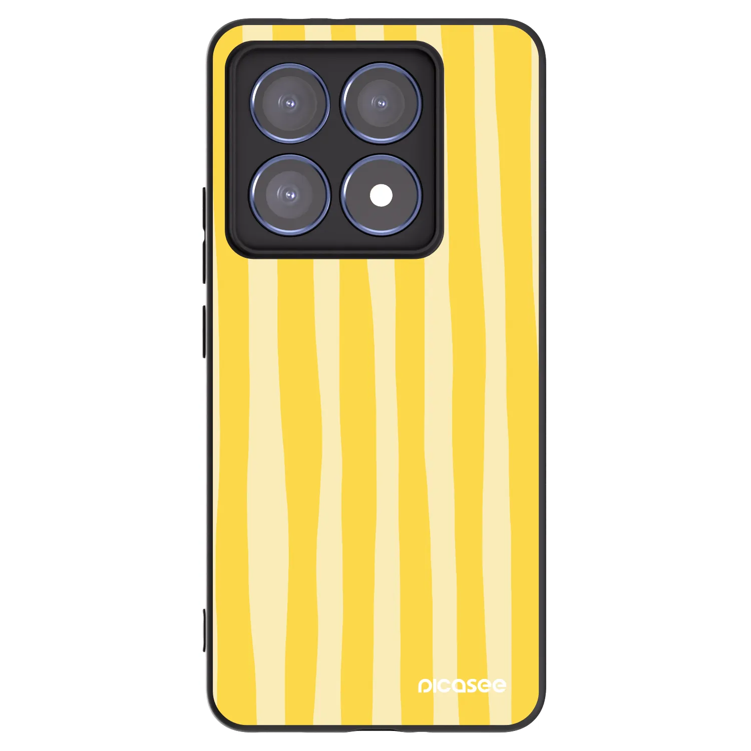 Picasee silikonski črni ovitek za Xiaomi 14T Pro - Lines lemon
