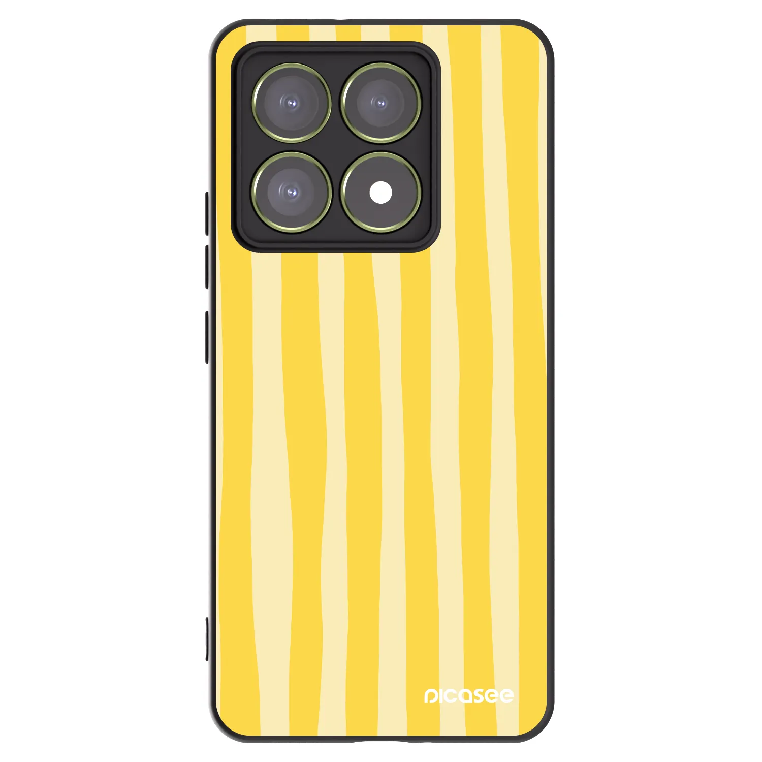 Picasee silikonski črni ovitek za Xiaomi 14T - Lines lemon