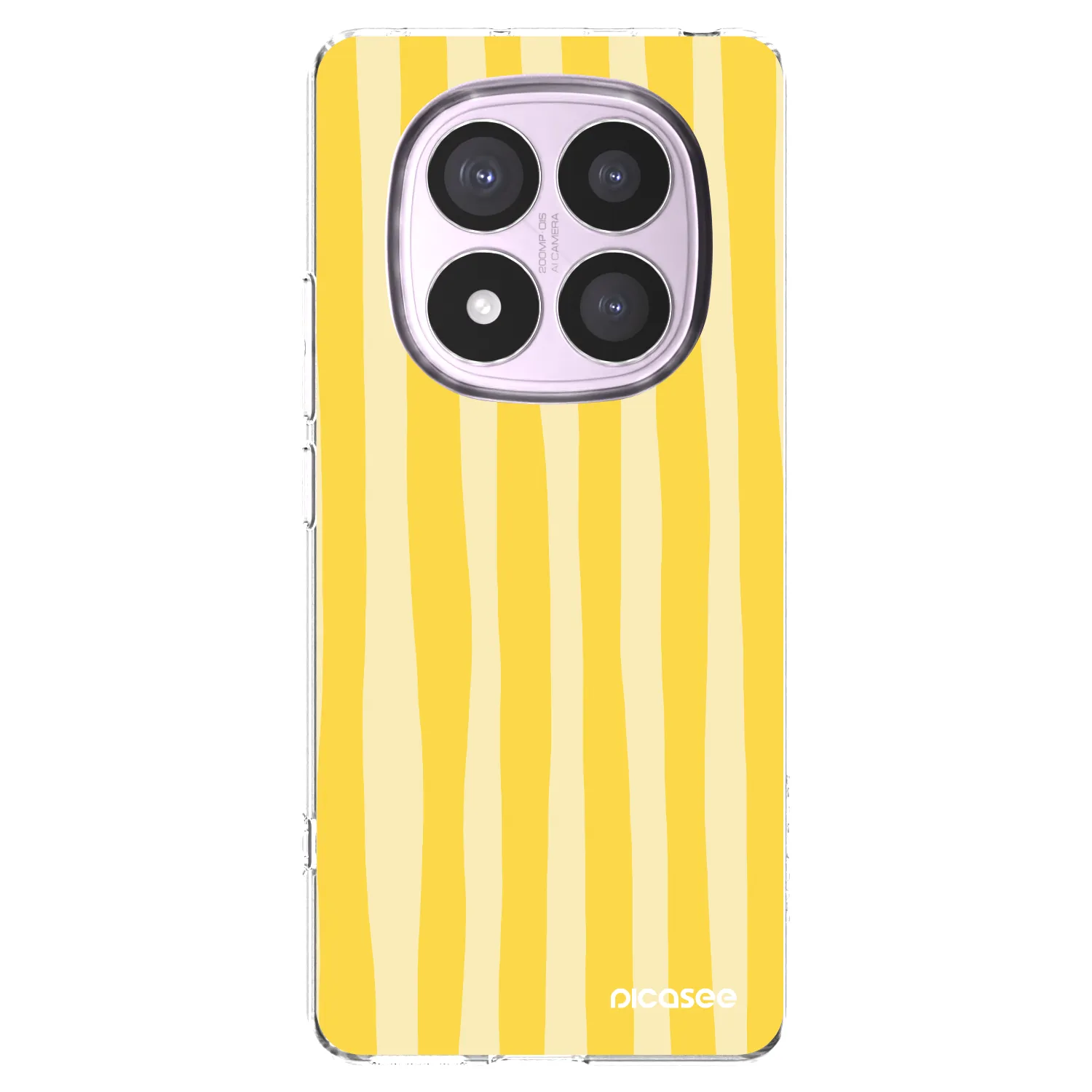 Picasee silikonski prozorni ovitek za Xiaomi Redmi Note 14 Pro 5G - Lines lemon